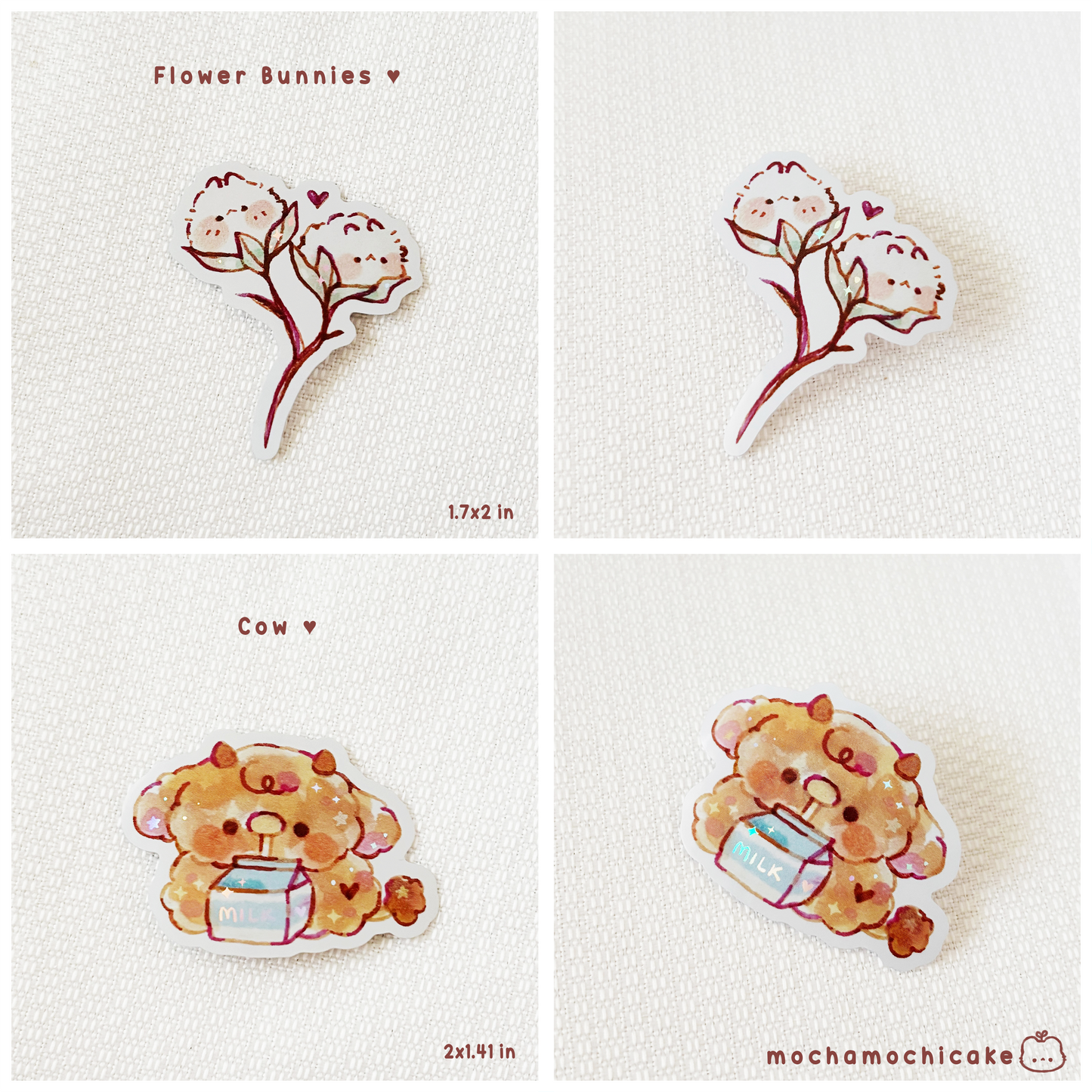 Cute Chonky Animals 9 Vinyl Stickers