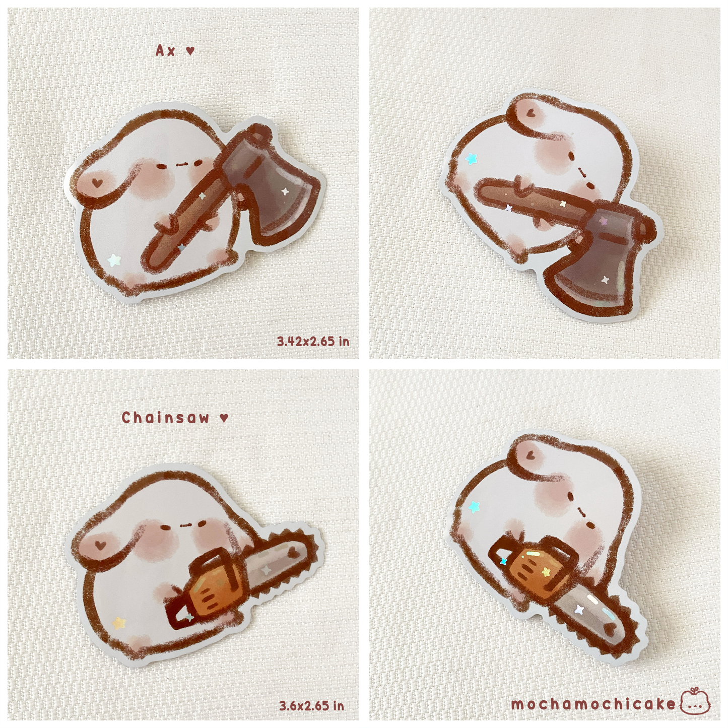 Chonky Bunnies Vinyl Stickers