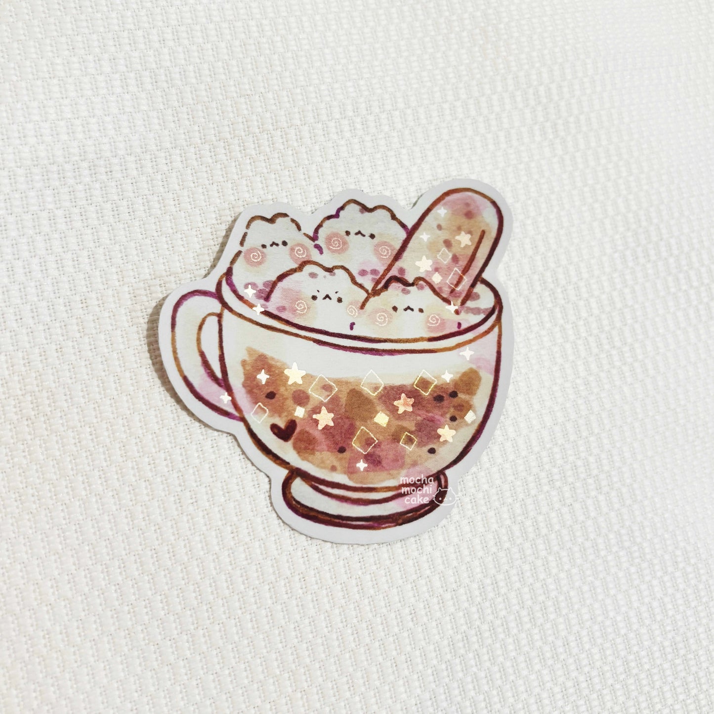 Cozy Tiramisu Latte Vinyl Sticker