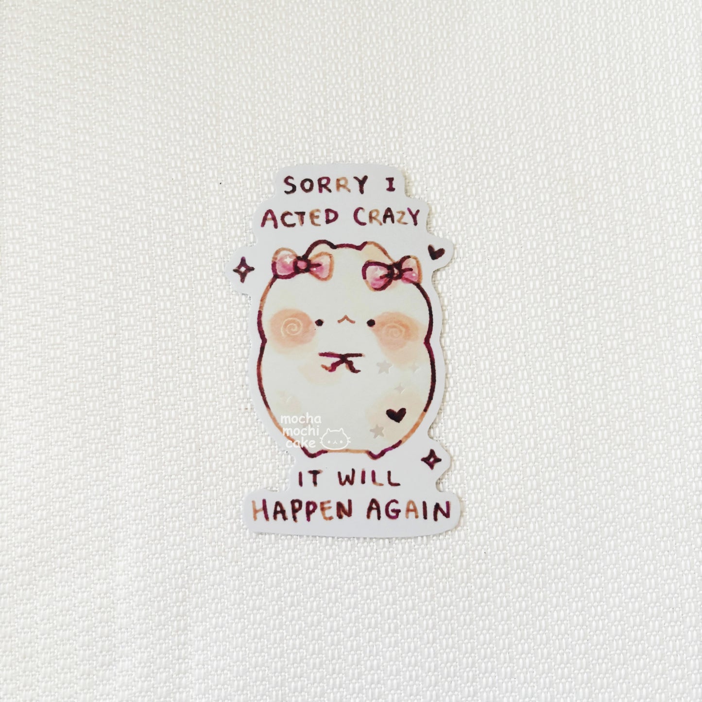 Sorry I Acted Crazy Vinyl Sticker