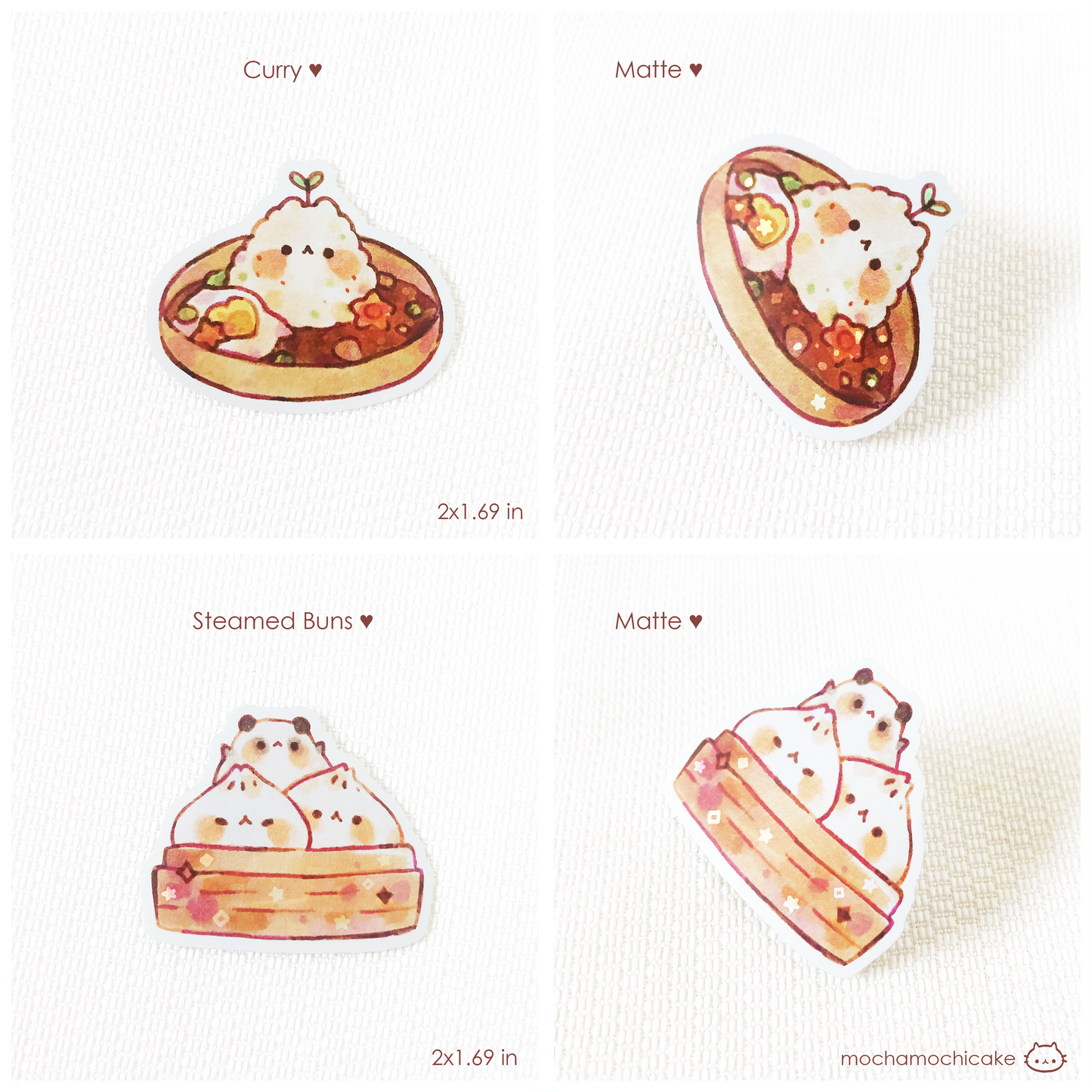 Cute Animal Foodies Vinyl Stickers