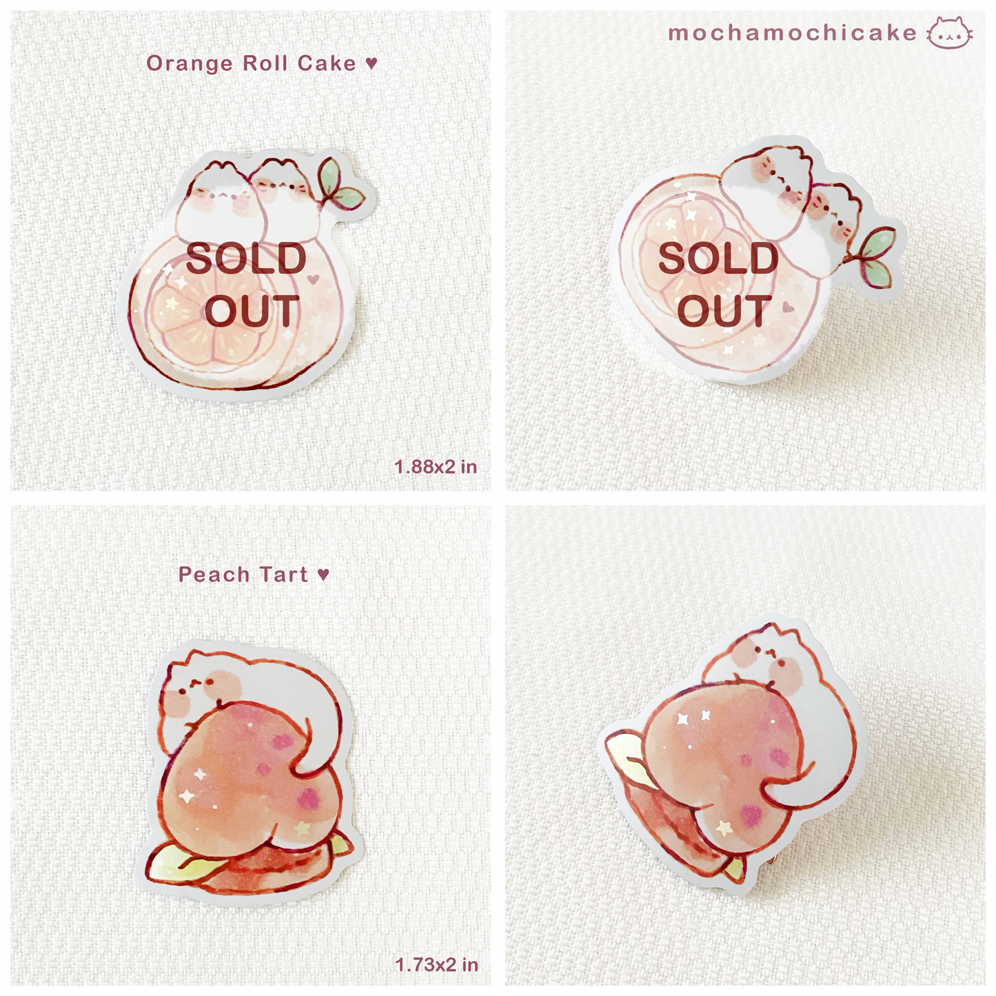 Cute Animal Desserts 8 Vinyl Stickers