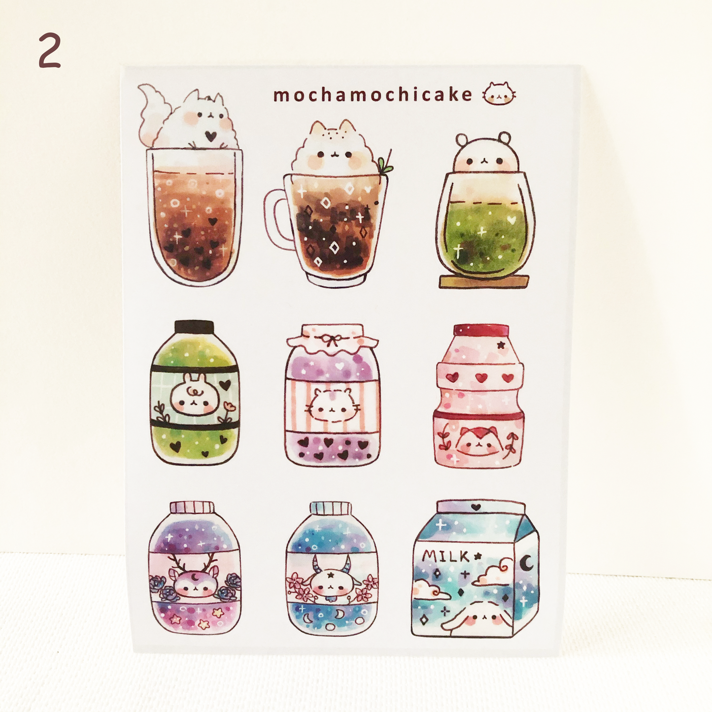 Animal Drinks Sticker Sheet