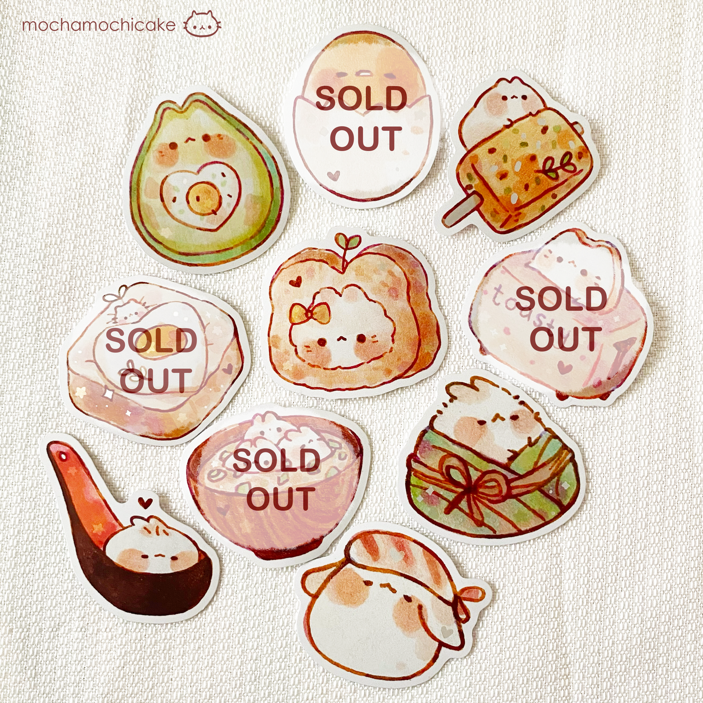 Cute Animal Foodies 3 Vinyl Stickers