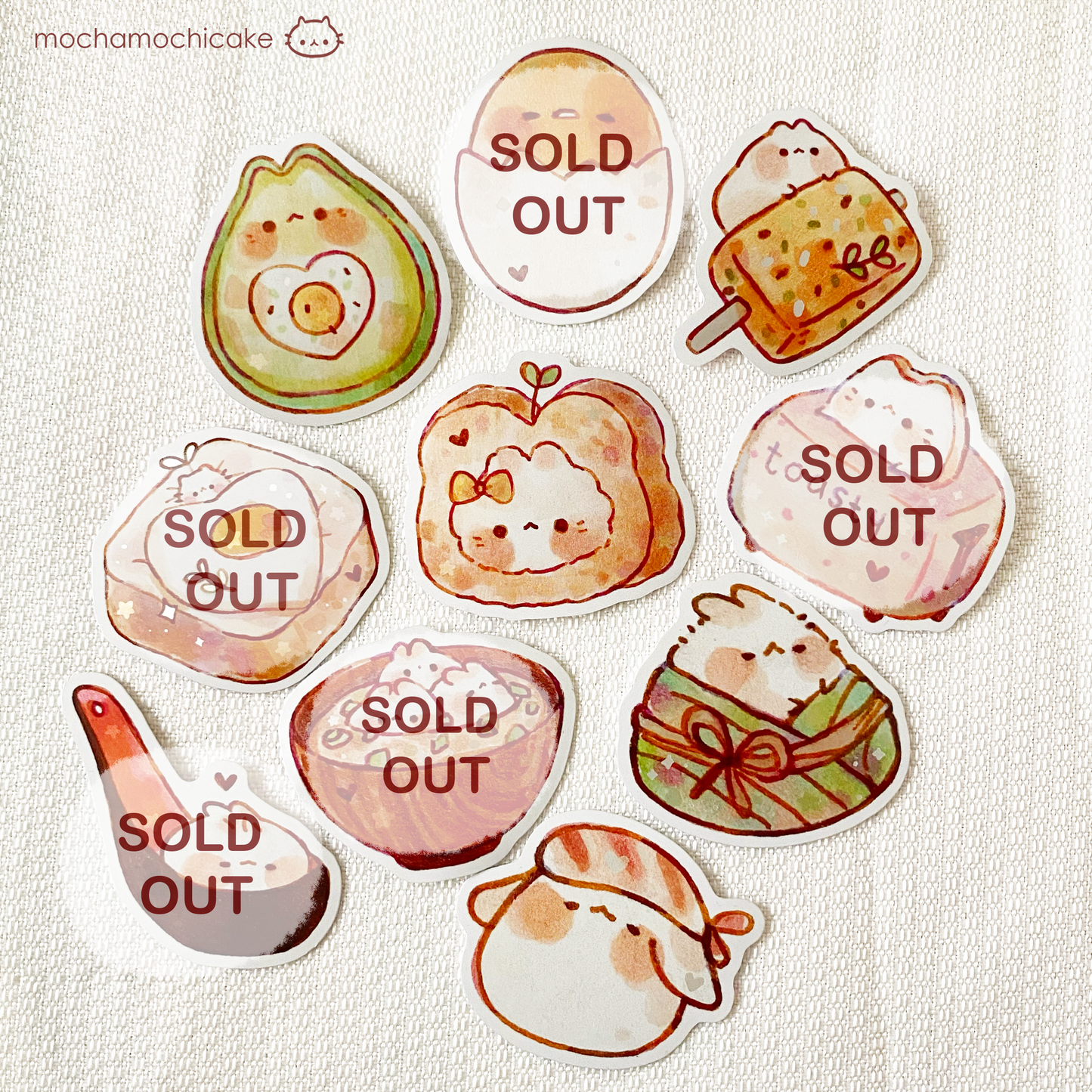 Cute Animal Foodies 3 Vinyl Stickers