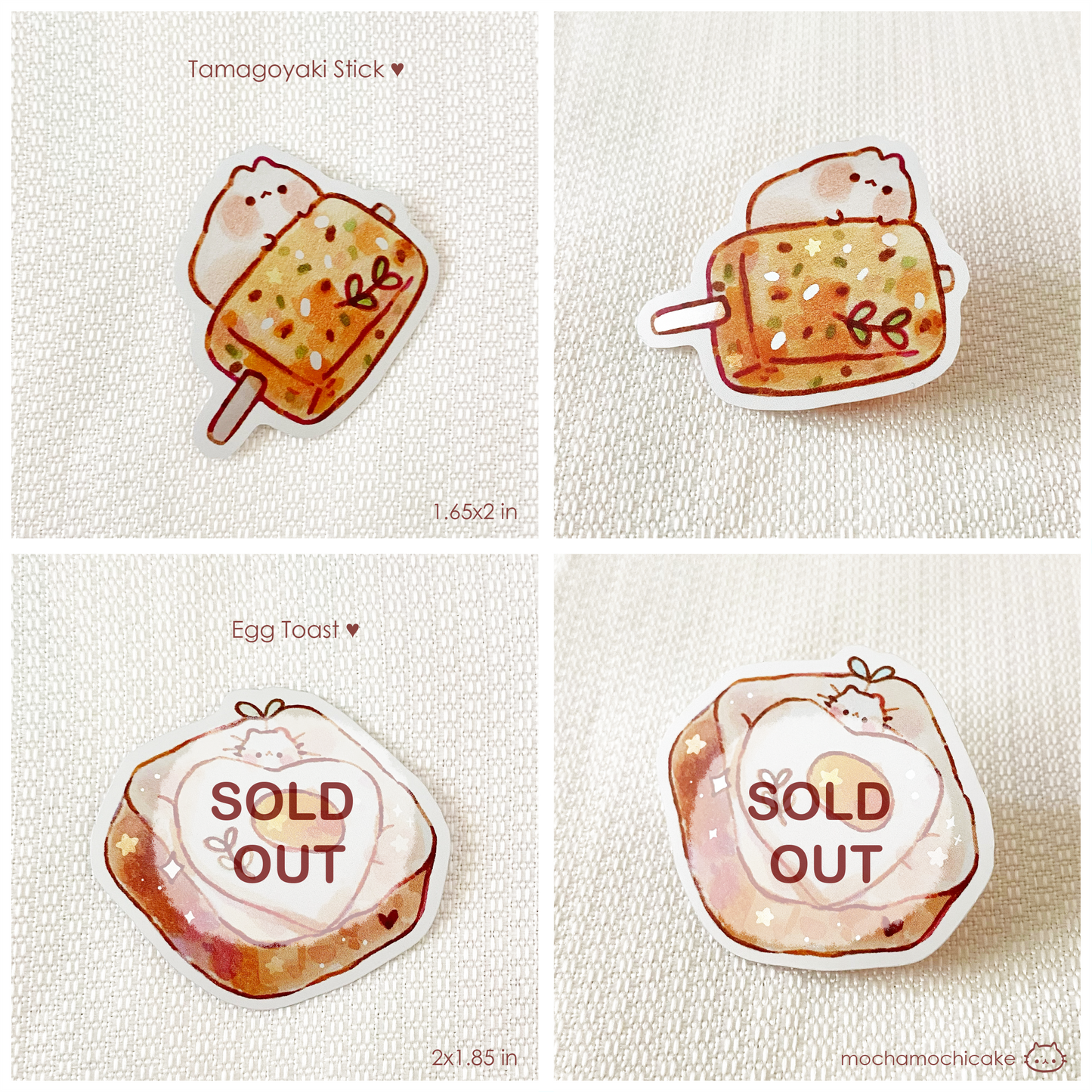 Cute Animal Foodies 3 Vinyl Stickers