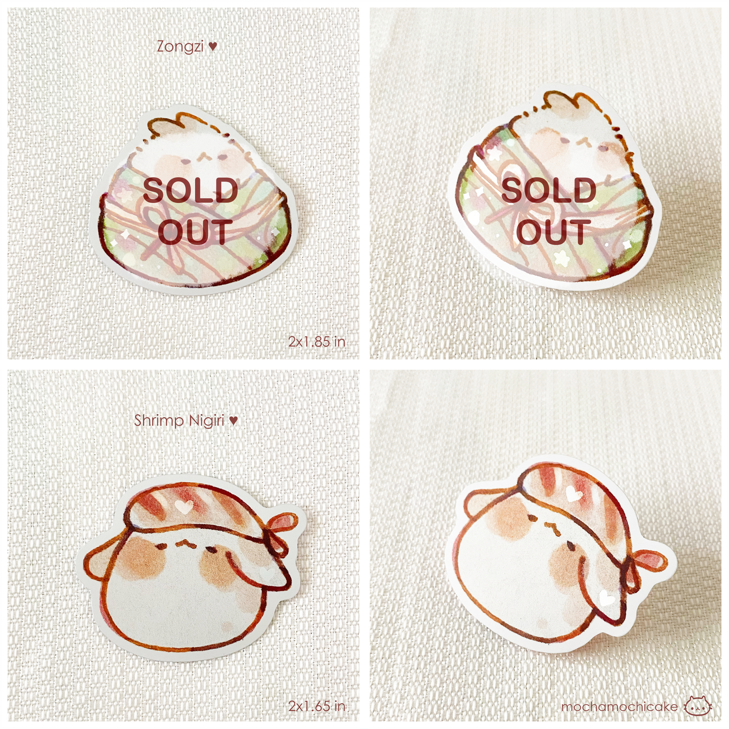 Cute Animal Foodies 3 Vinyl Stickers