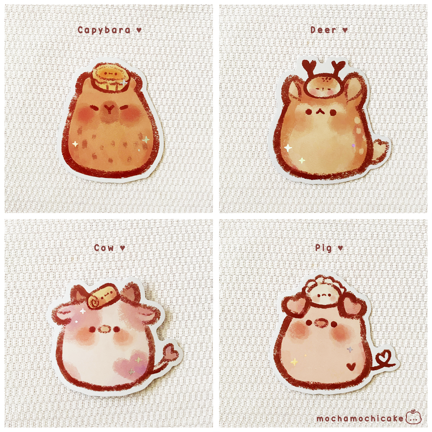 Dim Sum Animals Vinyl Stickers