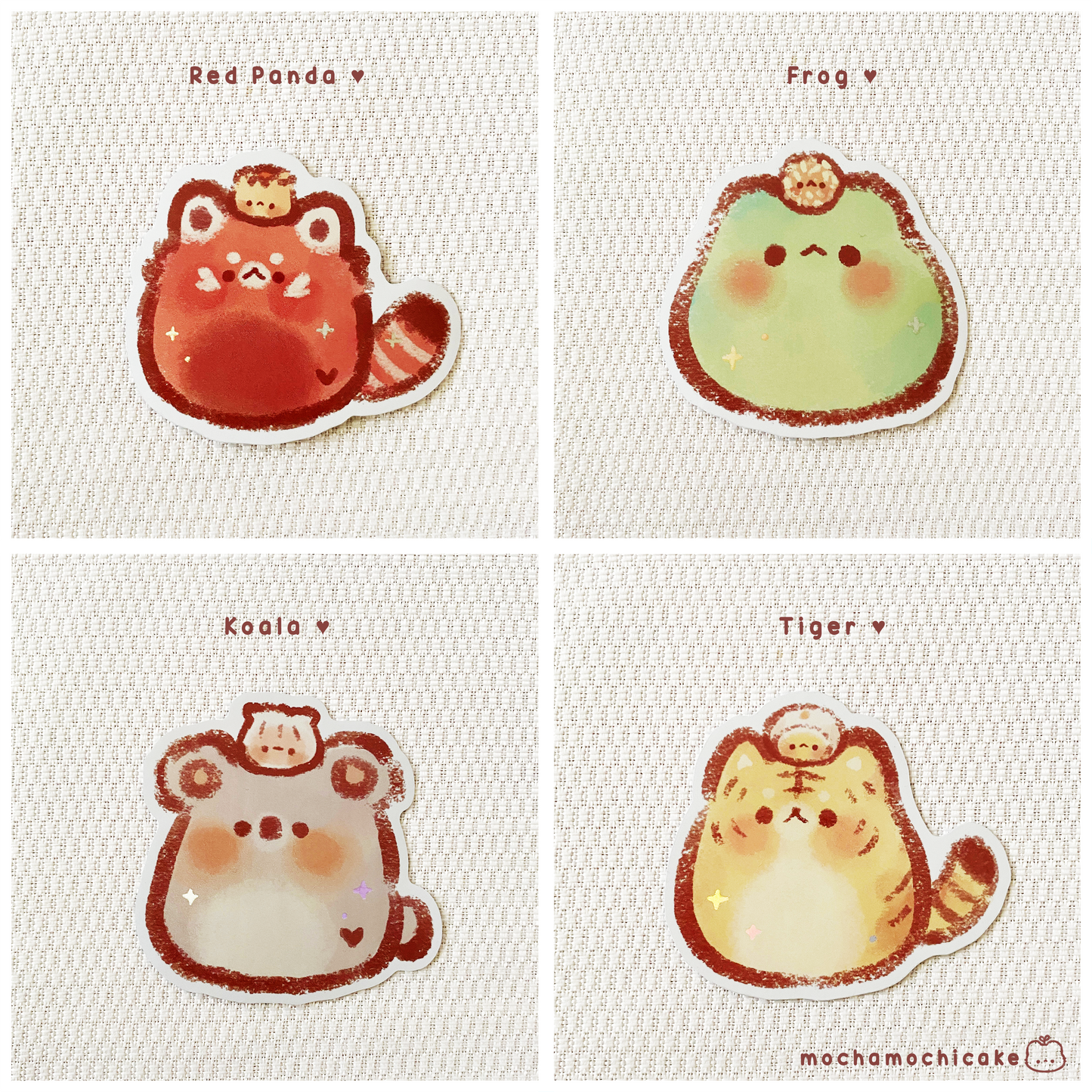 Dim Sum Animals Vinyl Stickers