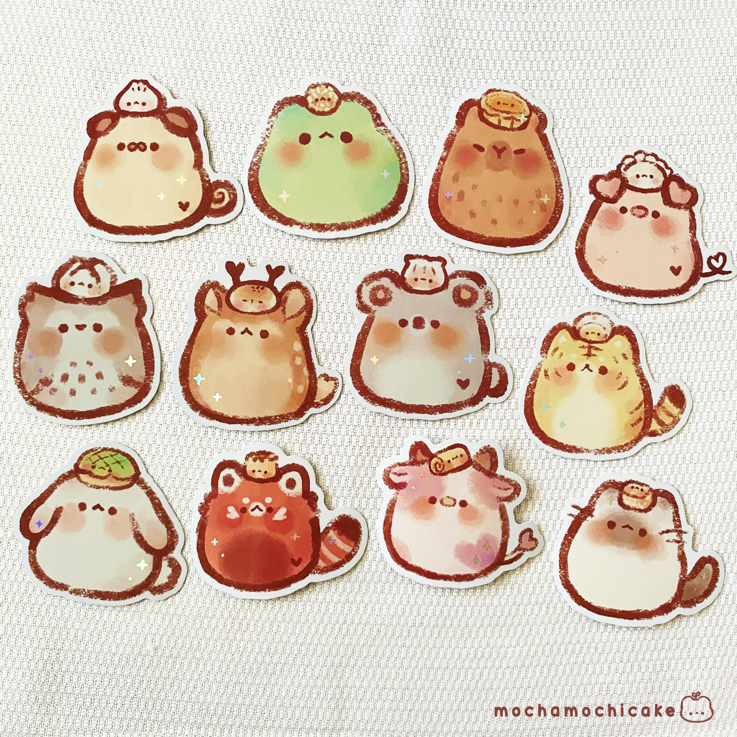 Dim Sum Animals Vinyl Stickers