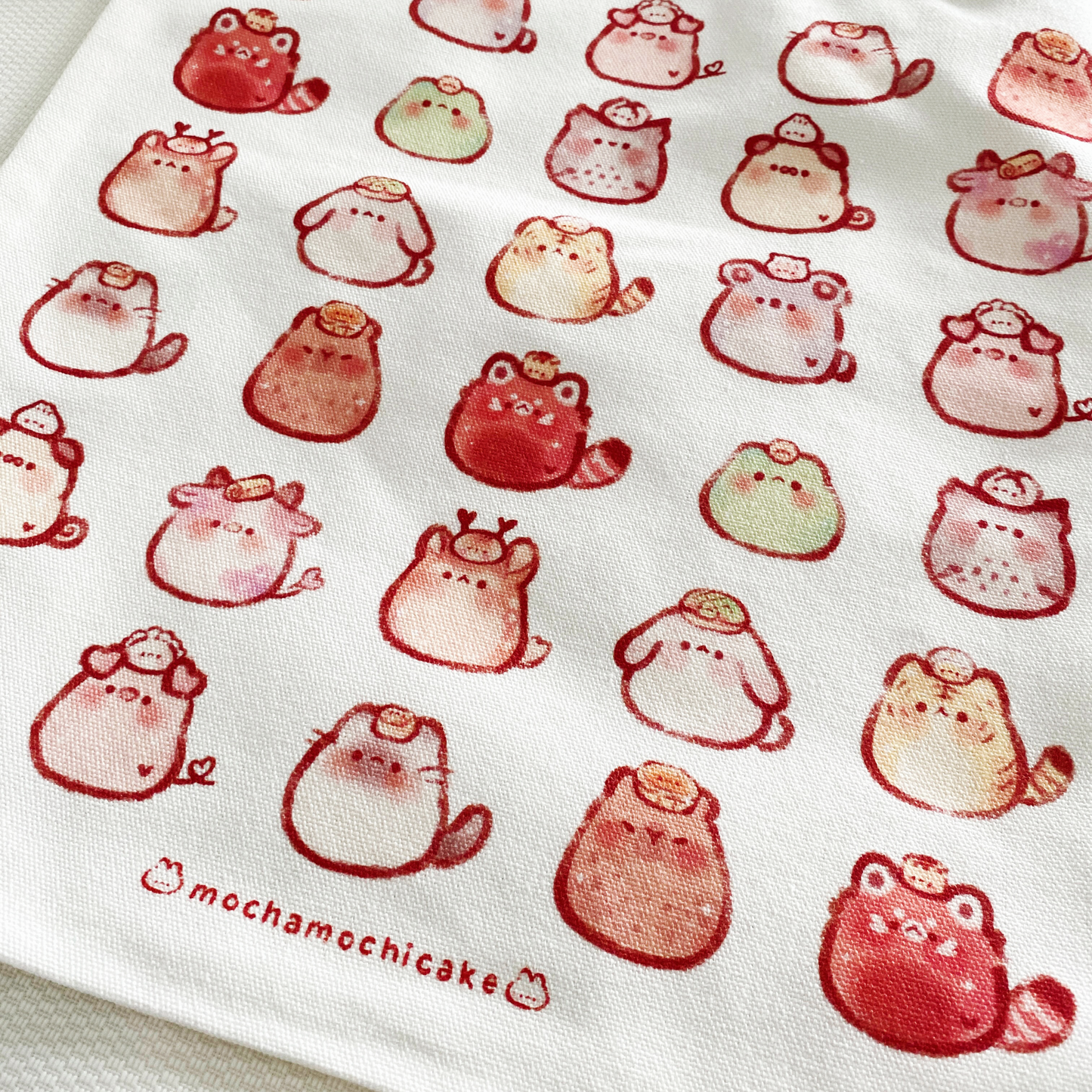 Dim Sum Animals Canvas Tote Bag