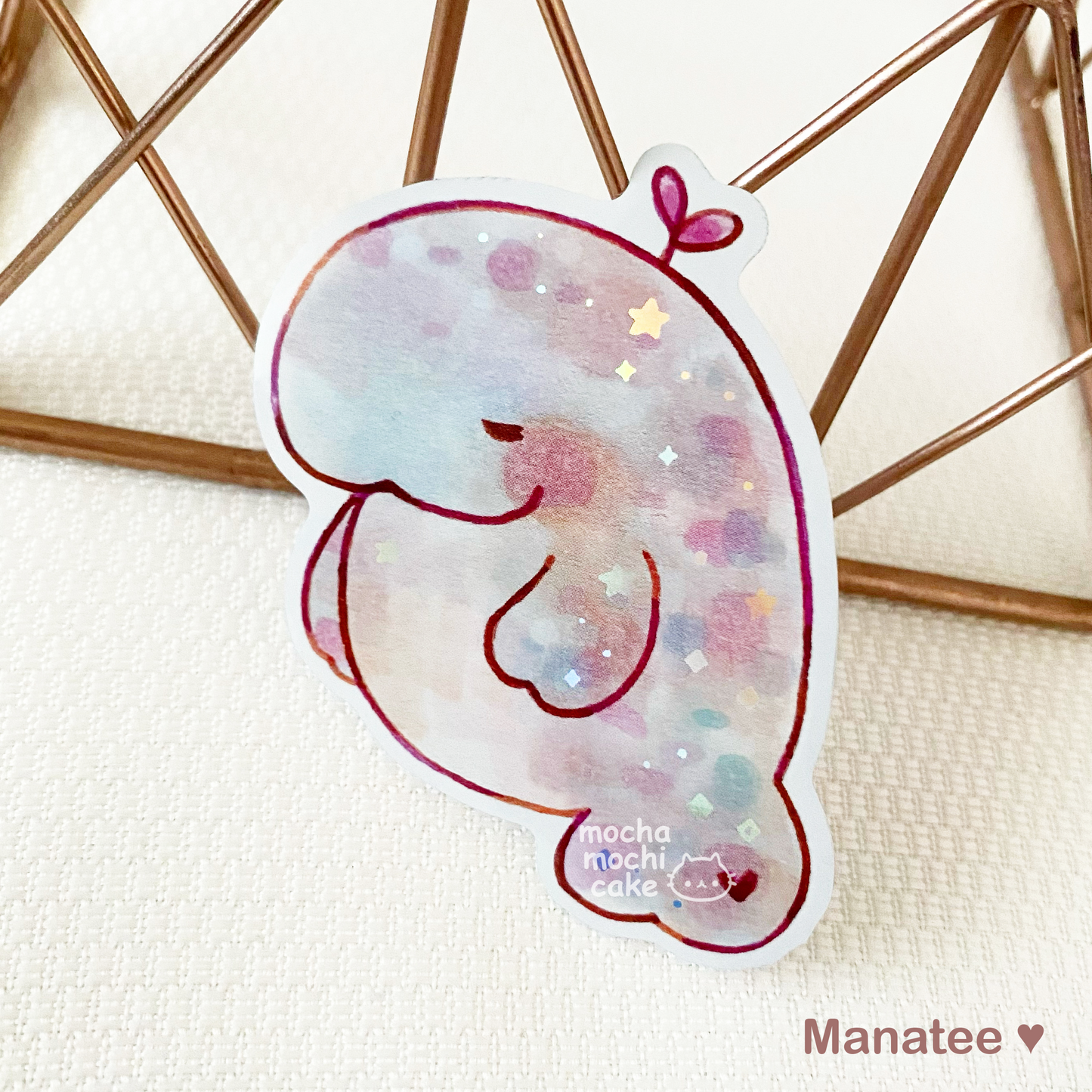 Dreamy Manatee Vinyl Sticker
