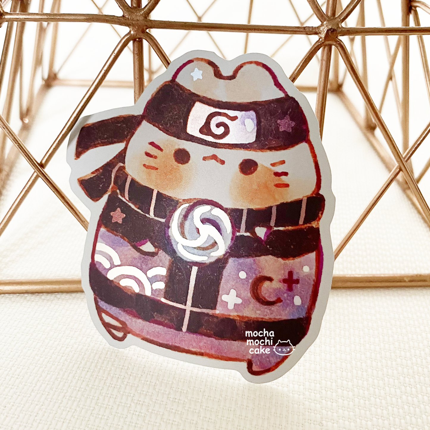 Purple Dreamy Kitty Naruto Vinyl Sticker
