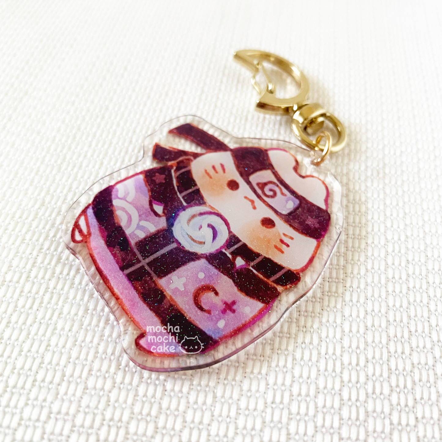 Purple Dreamy Kitty Naruto Acrylic Keychain