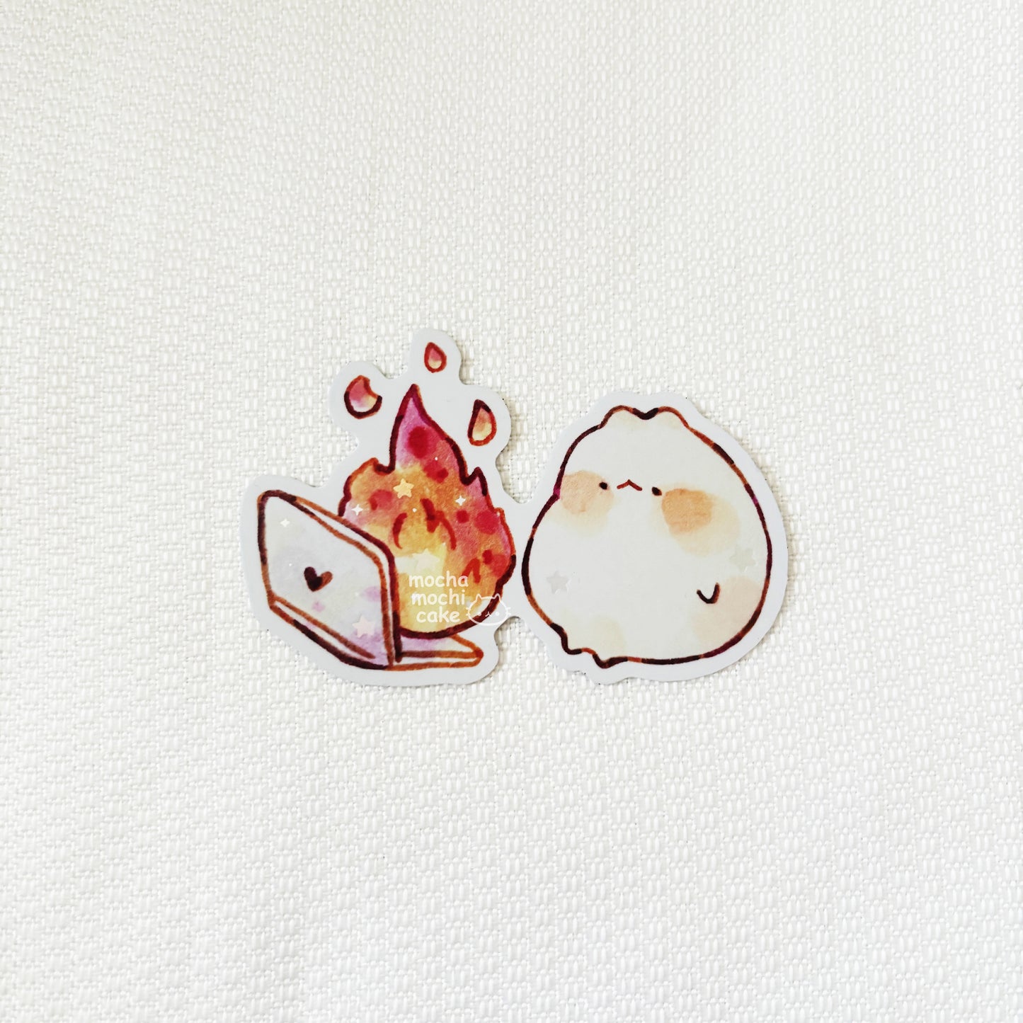 Laptop On Fire Vinyl Sticker