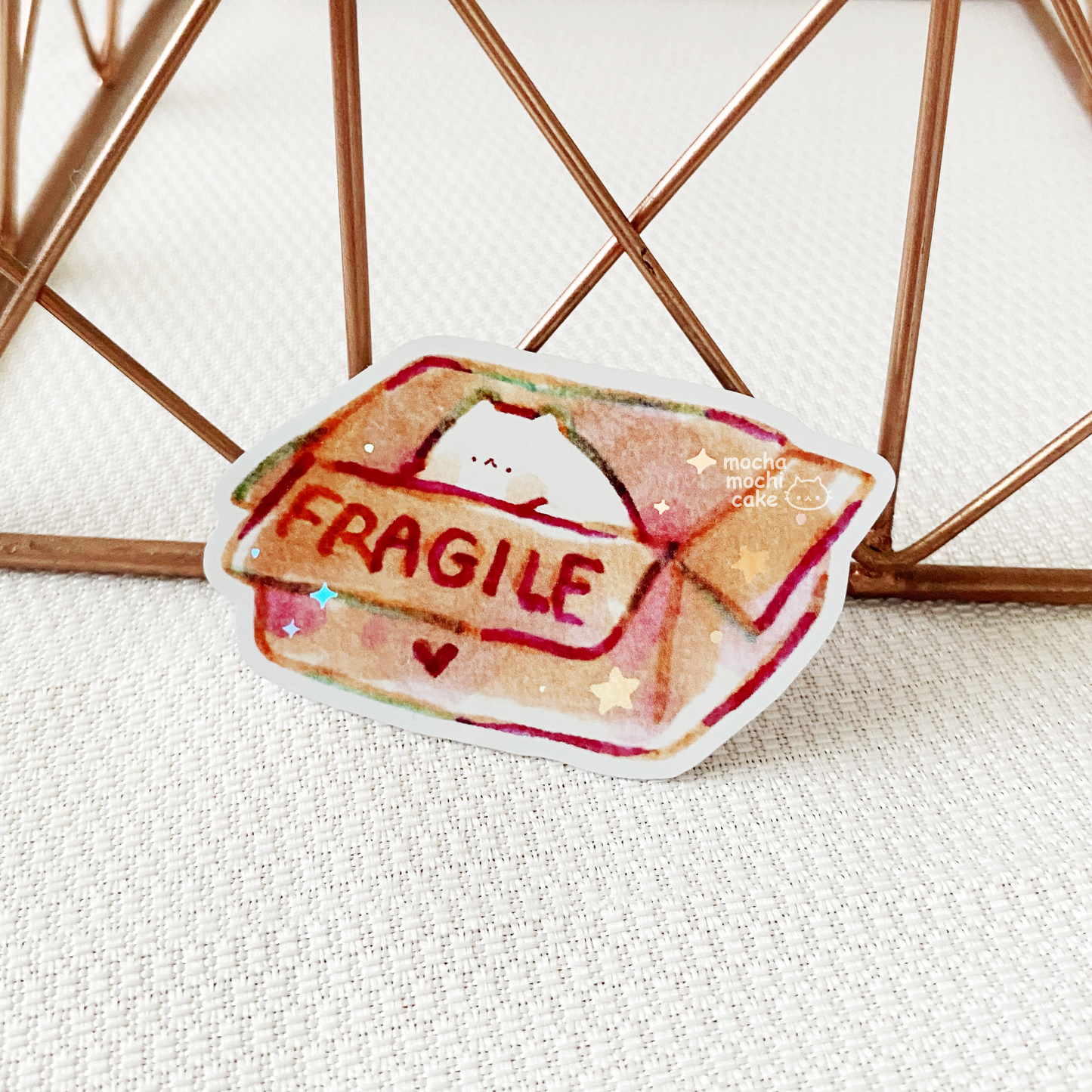 Fragile Kitty Vinyl Sticker