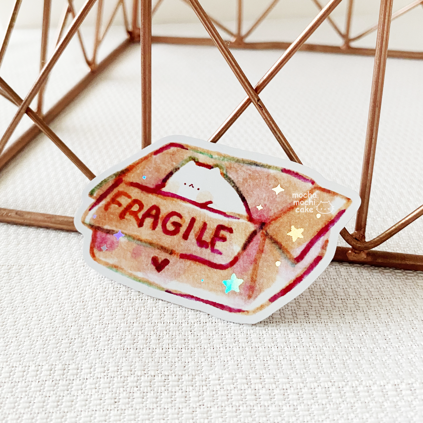 Fragile Kitty Vinyl Sticker