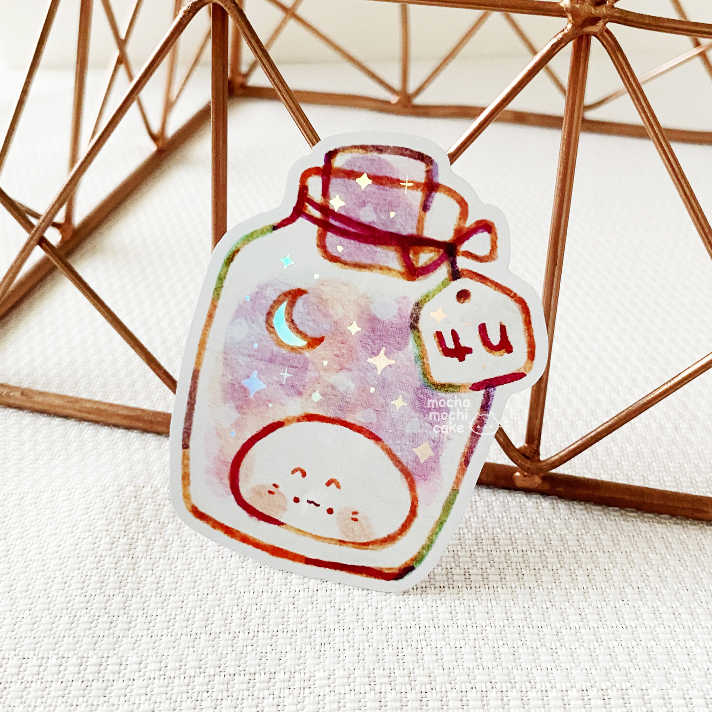 Dreamy Galaxy Kitty Bottle Vinyl Sticker