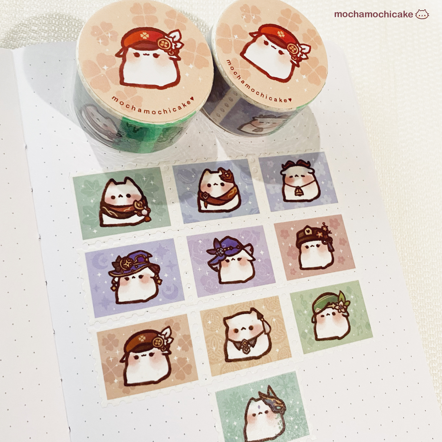 Mochi Genshin Impact Kitty Stamp Washi Tape