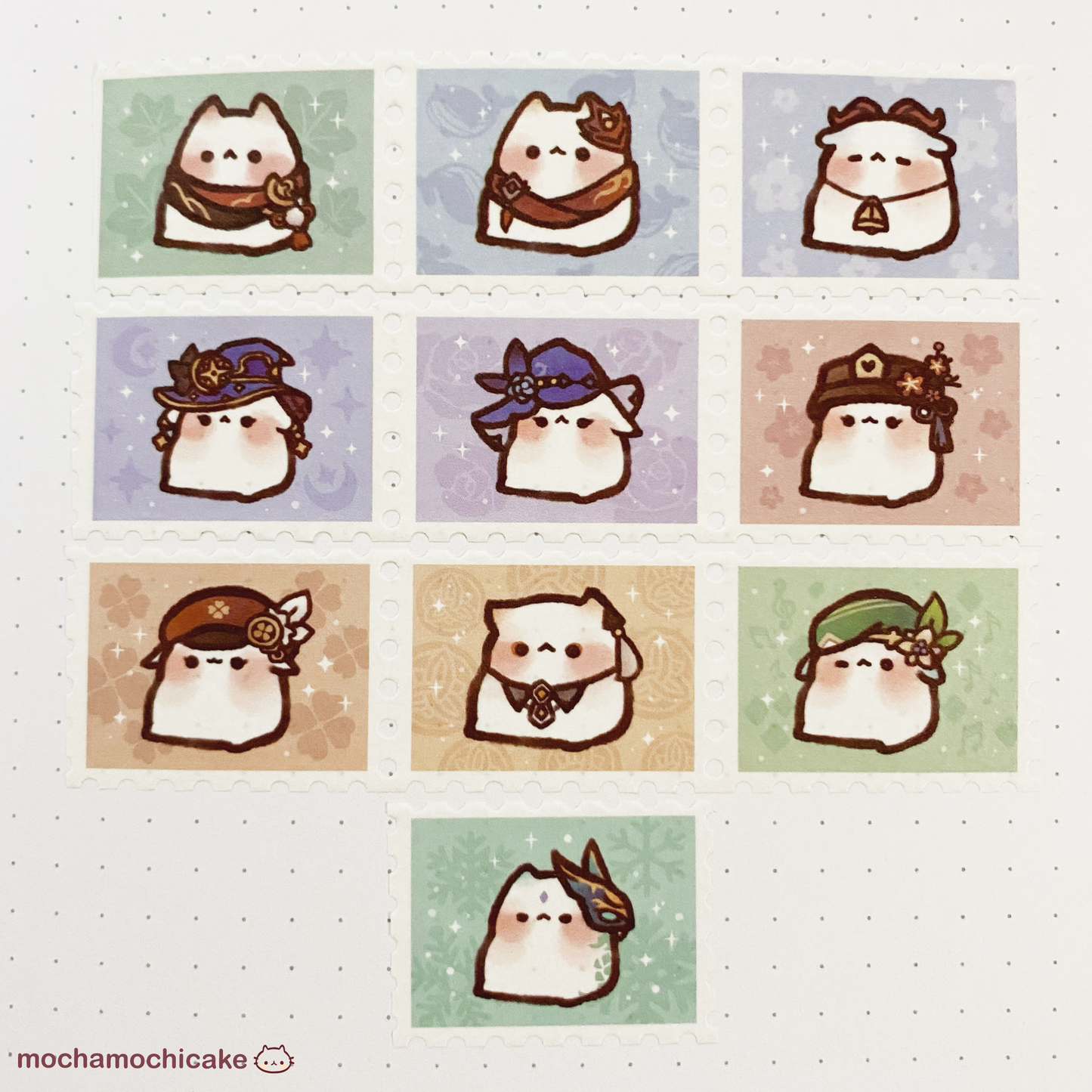 Mochi Genshin Impact Kitty Stamp Washi Tape