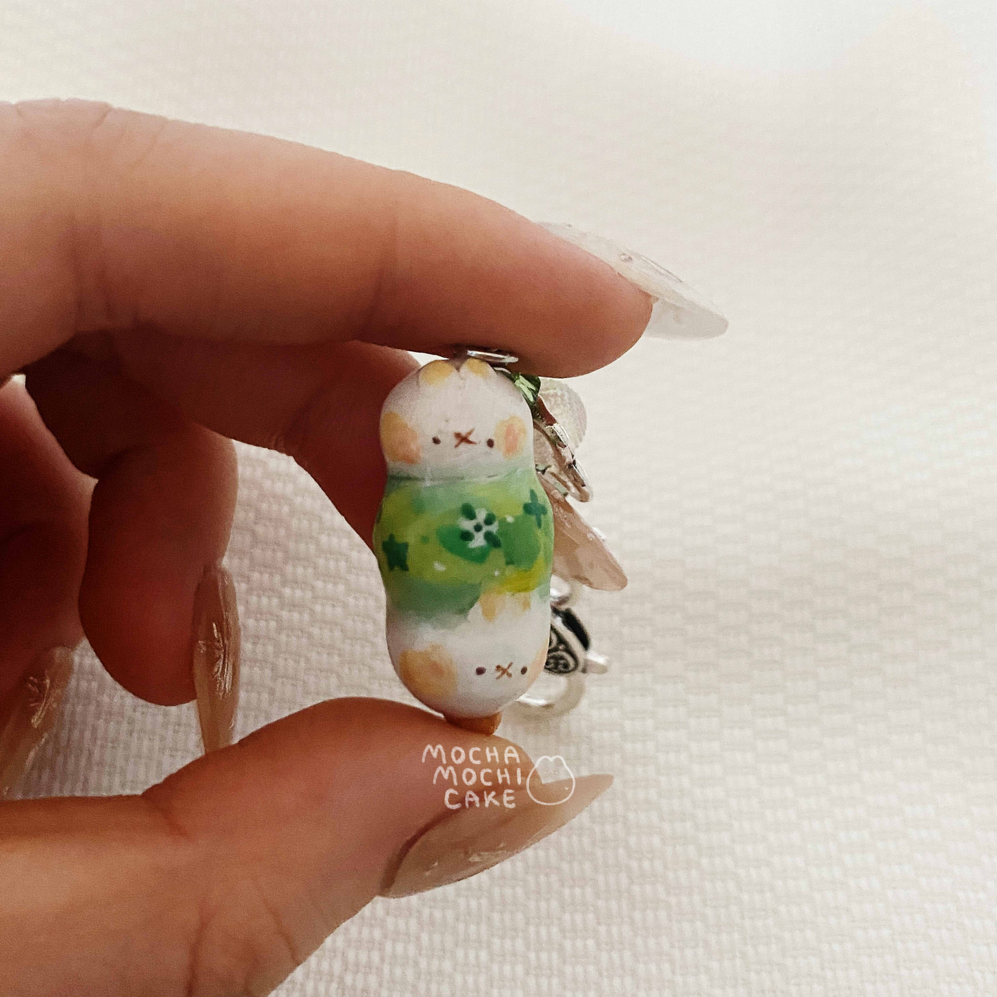 Grape Tanghulu Polymer Clay Keychain