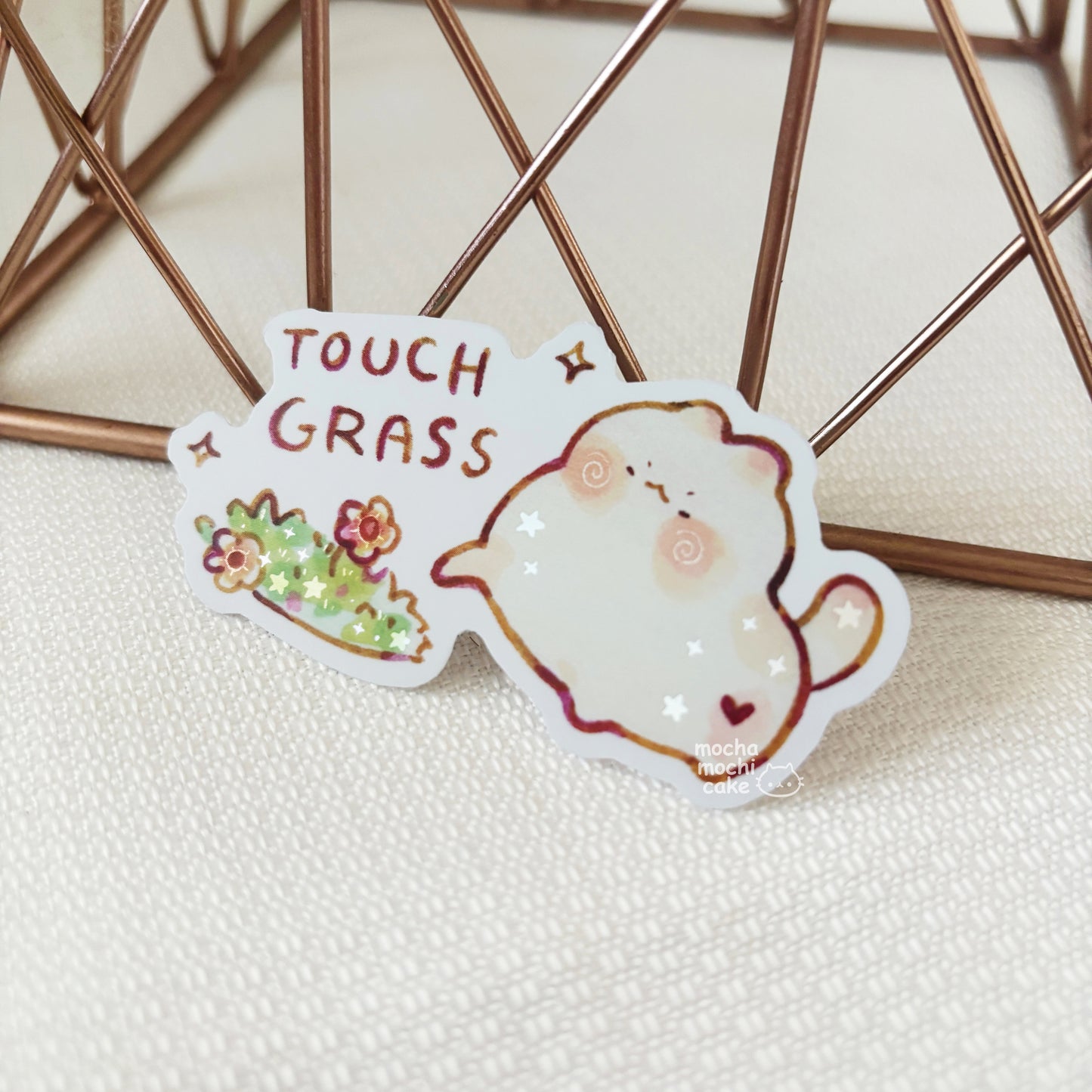 Touch Grass Vinyl Sticker