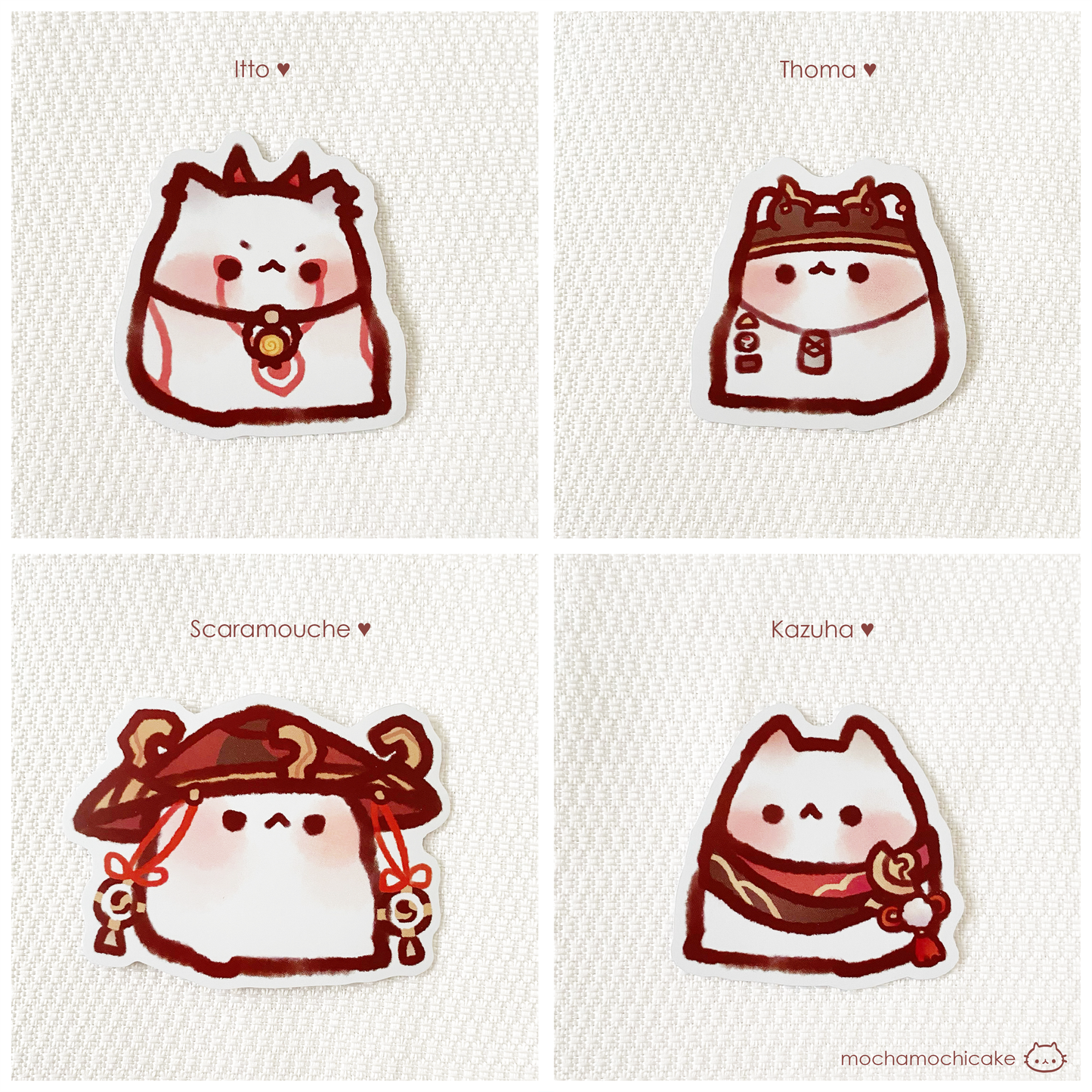 Mochi Genshin Impact Kitty Vinyl Stickers