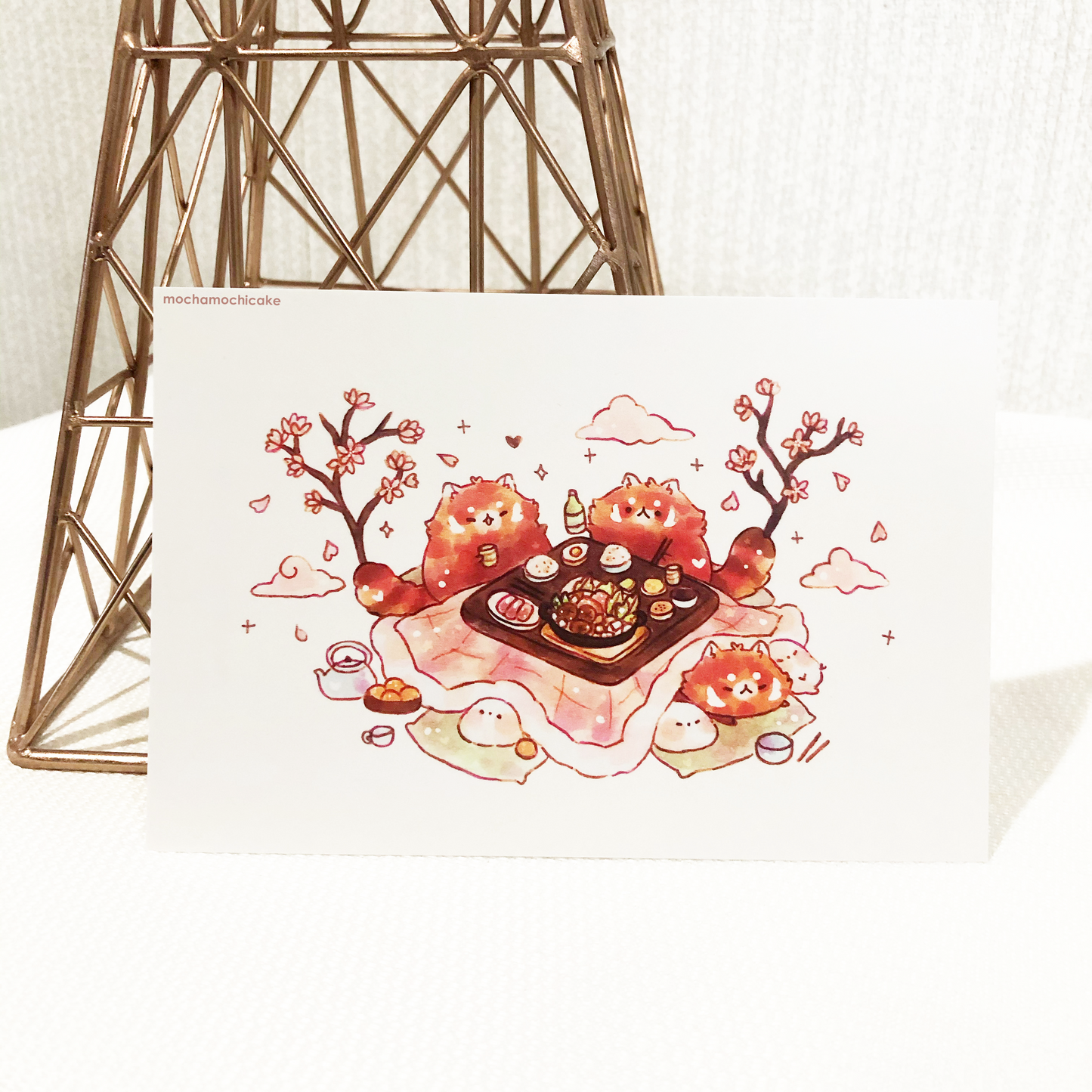 Red Pandas Cozy Hotpot Art Print
