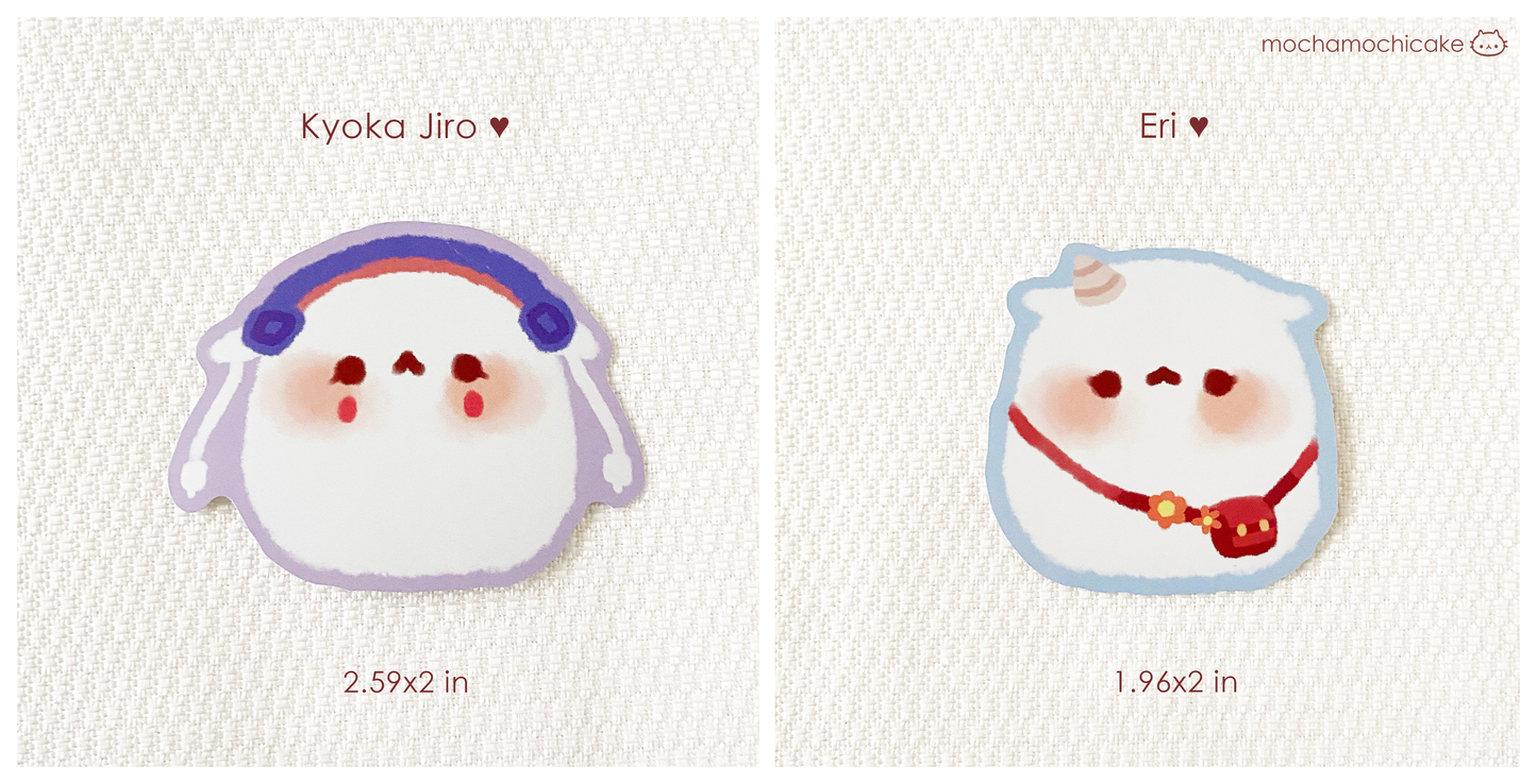 BNHA Mochi Kitty Vinyl Stickers | My Hero Academia