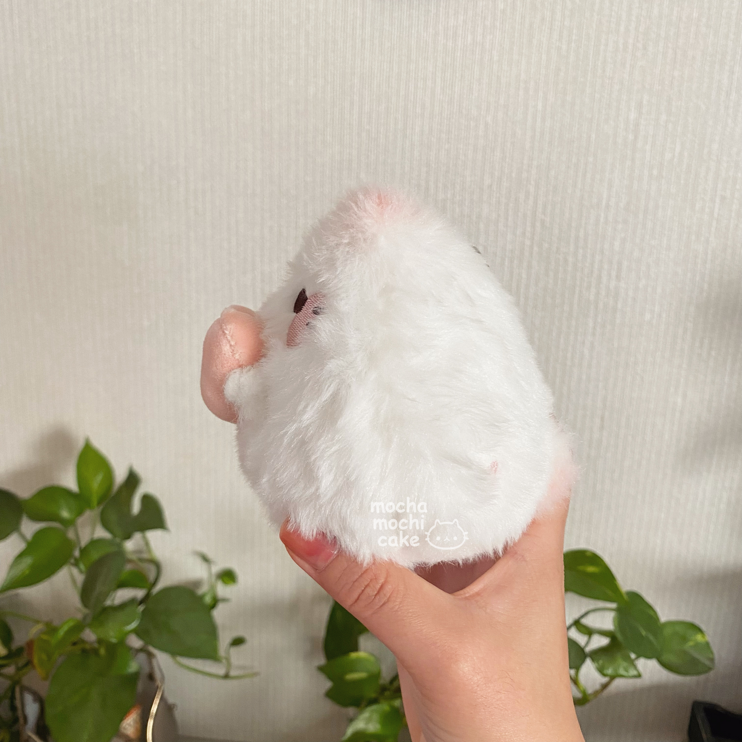 Fluffy Chonky Heart Kitty Plush Keychain