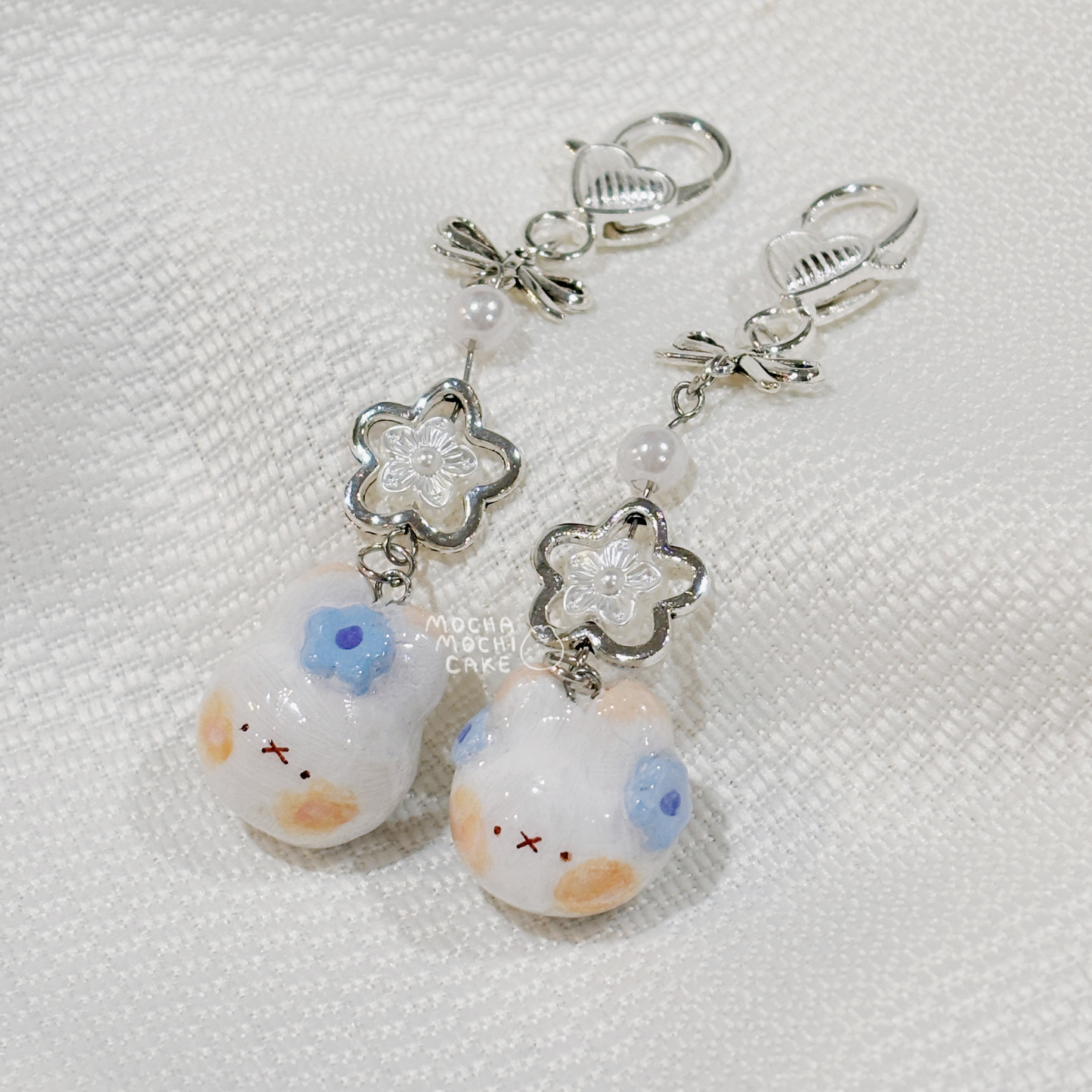 Miffy Head Polymer Clay Keychain