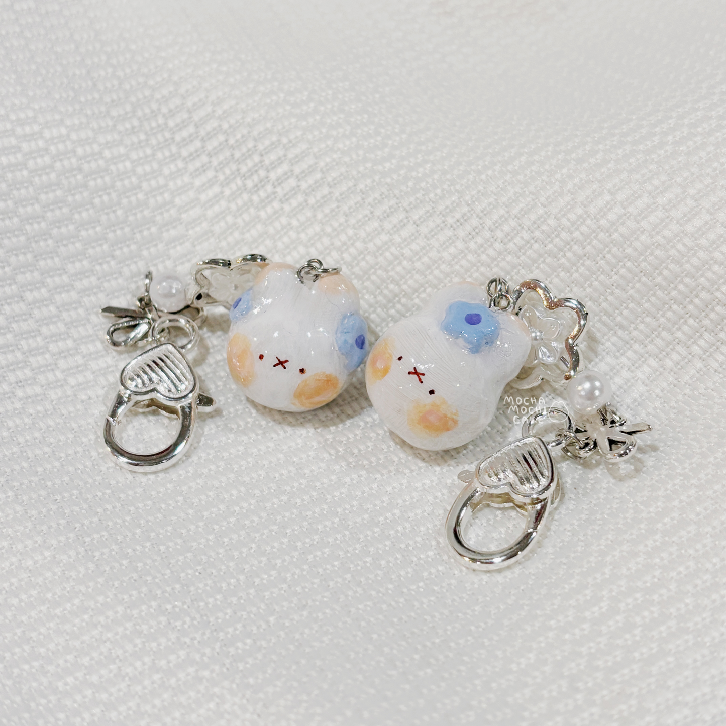 Miffy Head Polymer Clay Keychain