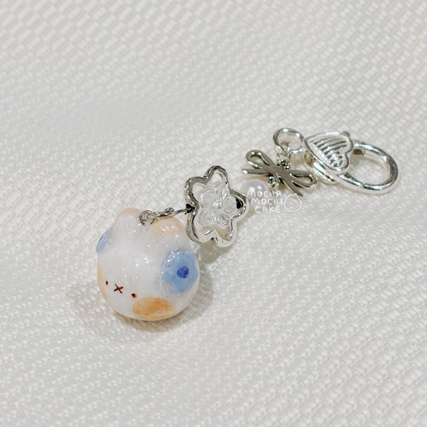 Miffy Head Polymer Clay Keychain