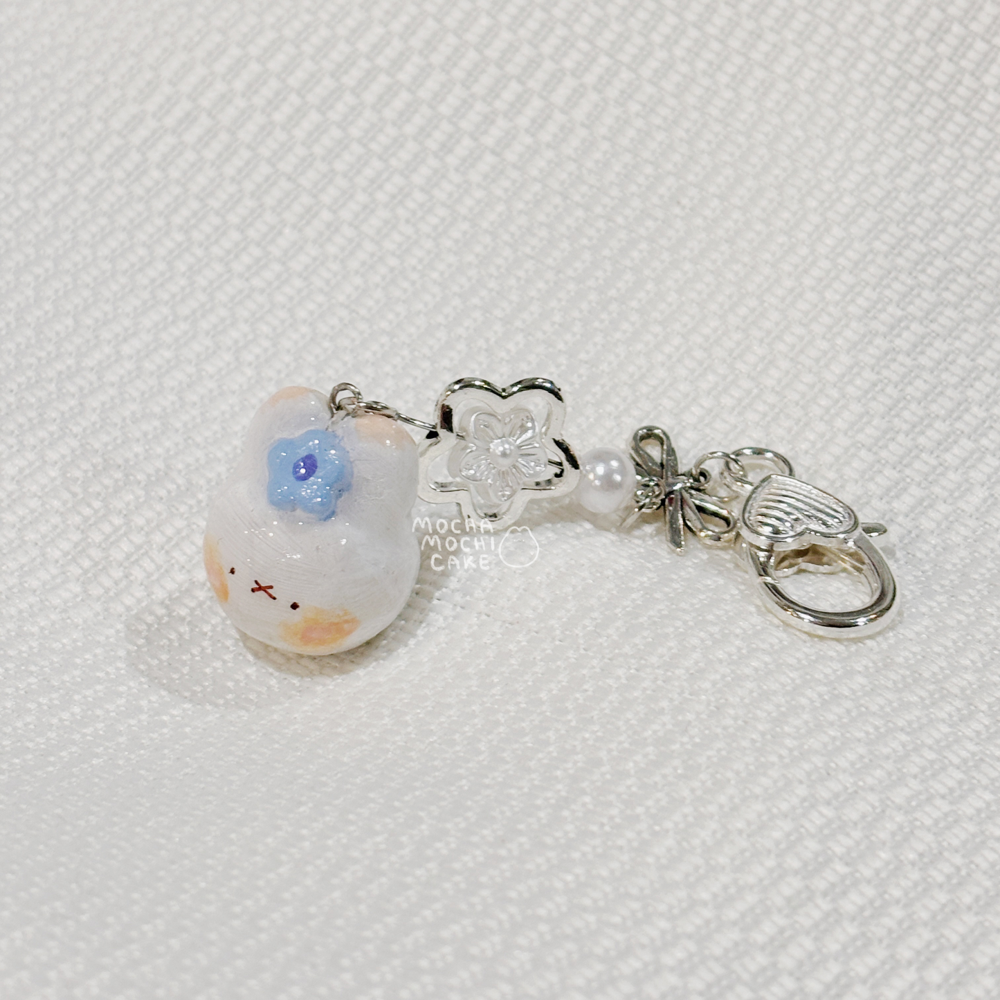 Miffy Head Polymer Clay Keychain