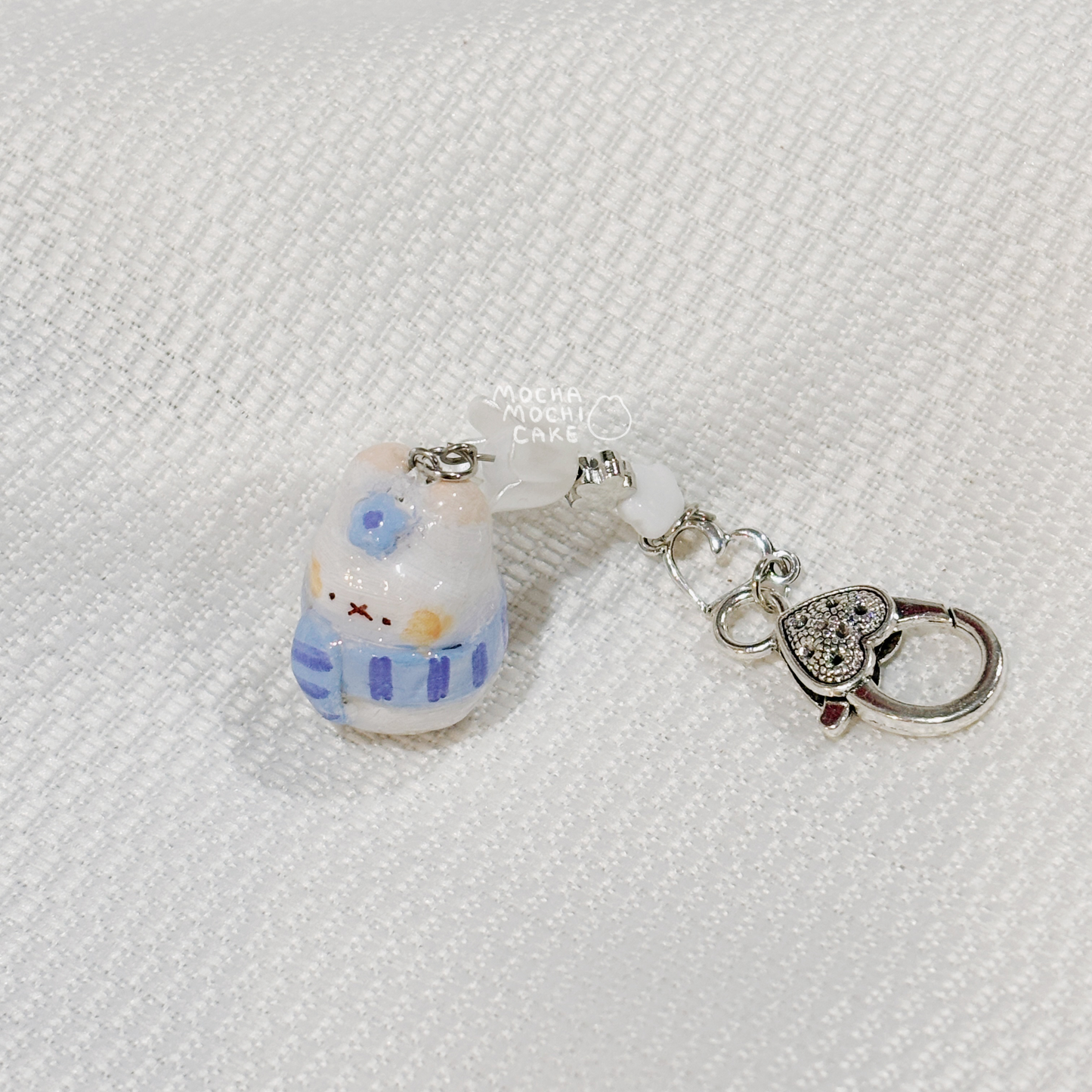 Snow Miffy Polymer Clay Keychain