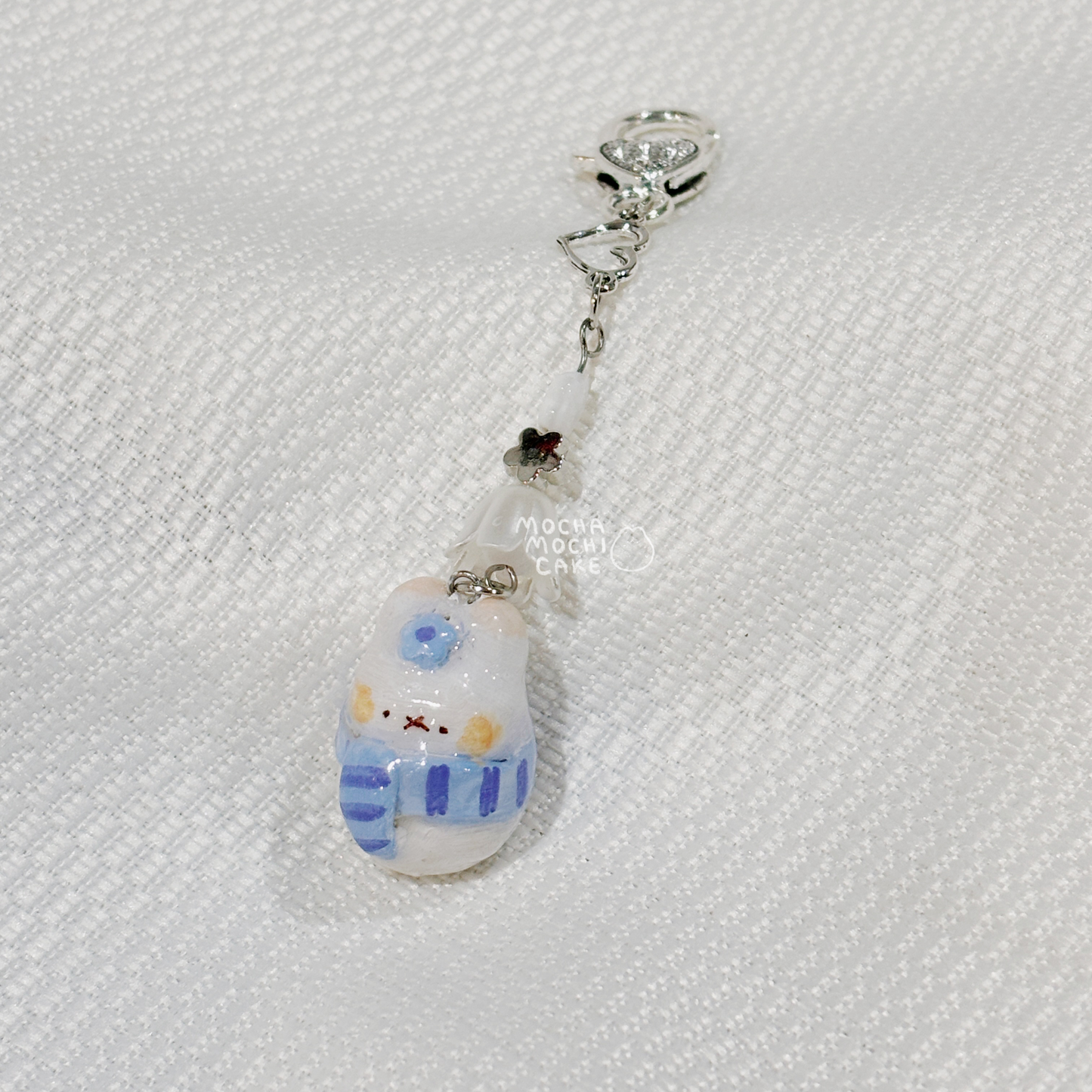 Snow Miffy Polymer Clay Keychain