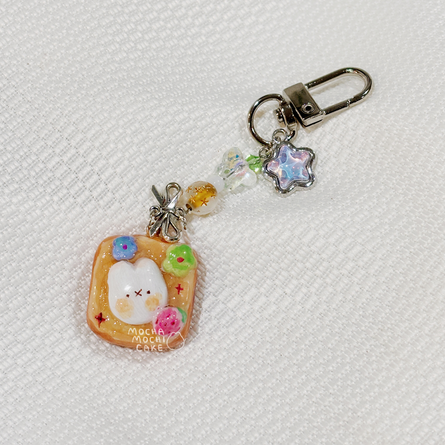 Miffy Toast Polymer Clay Keychain