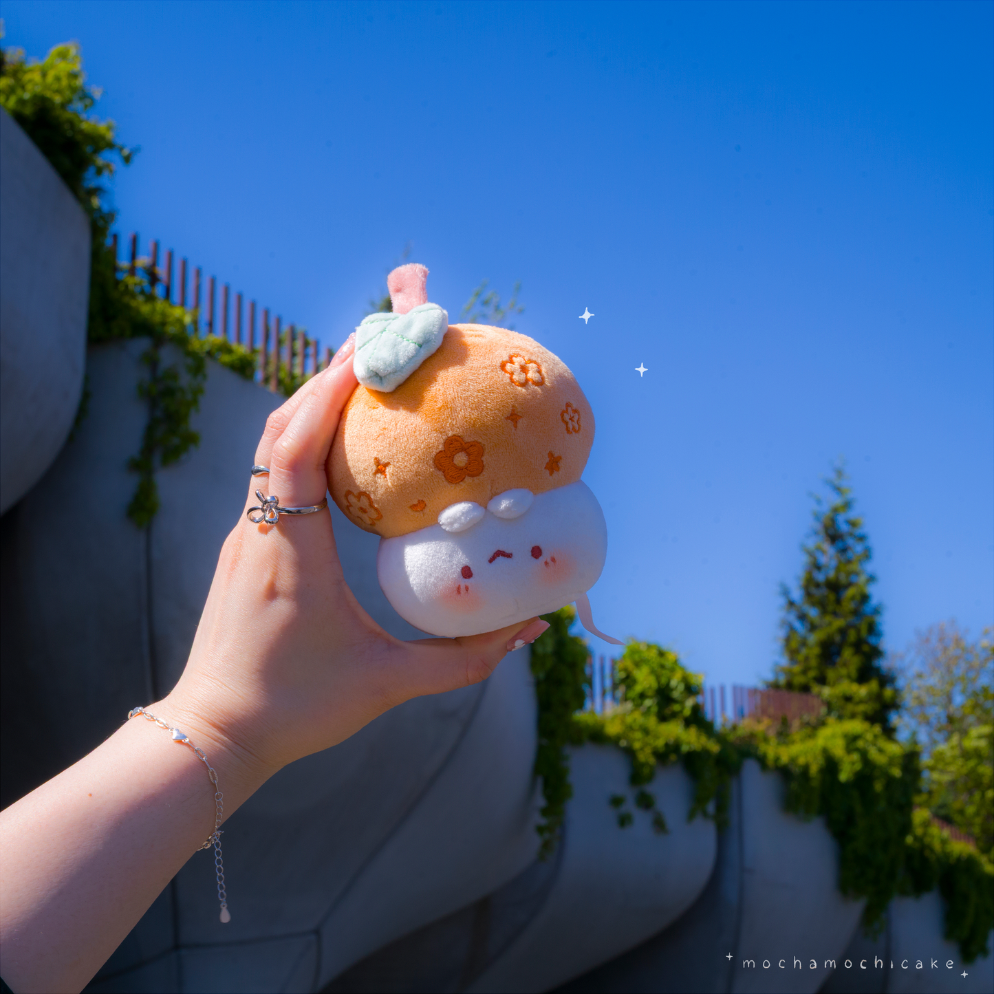 Mochi Mikan Kitty Plush Keychain