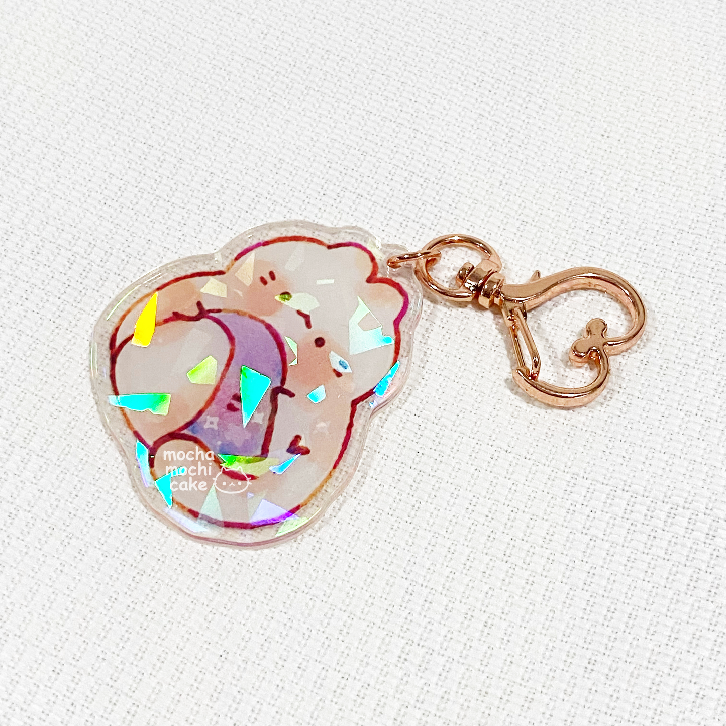 Chonky Kitty Shark Plushie Acrylic Keychain