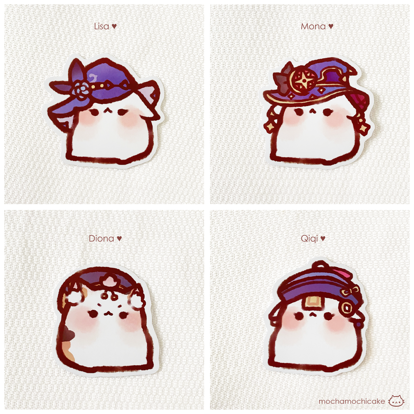 Mochi Genshin Impact Kitty Vinyl Stickers