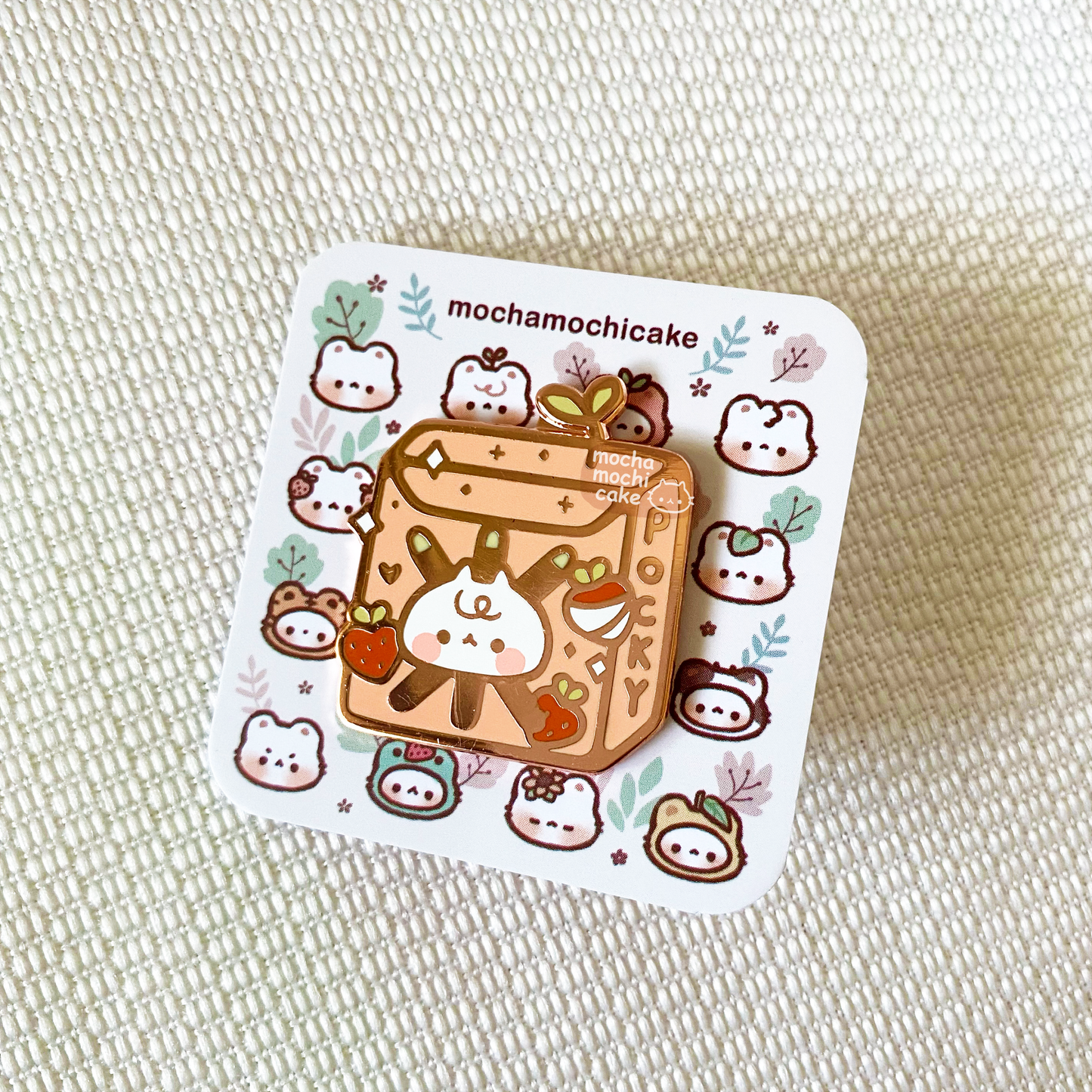 Strawberry Pocky Hard Enamel Pin