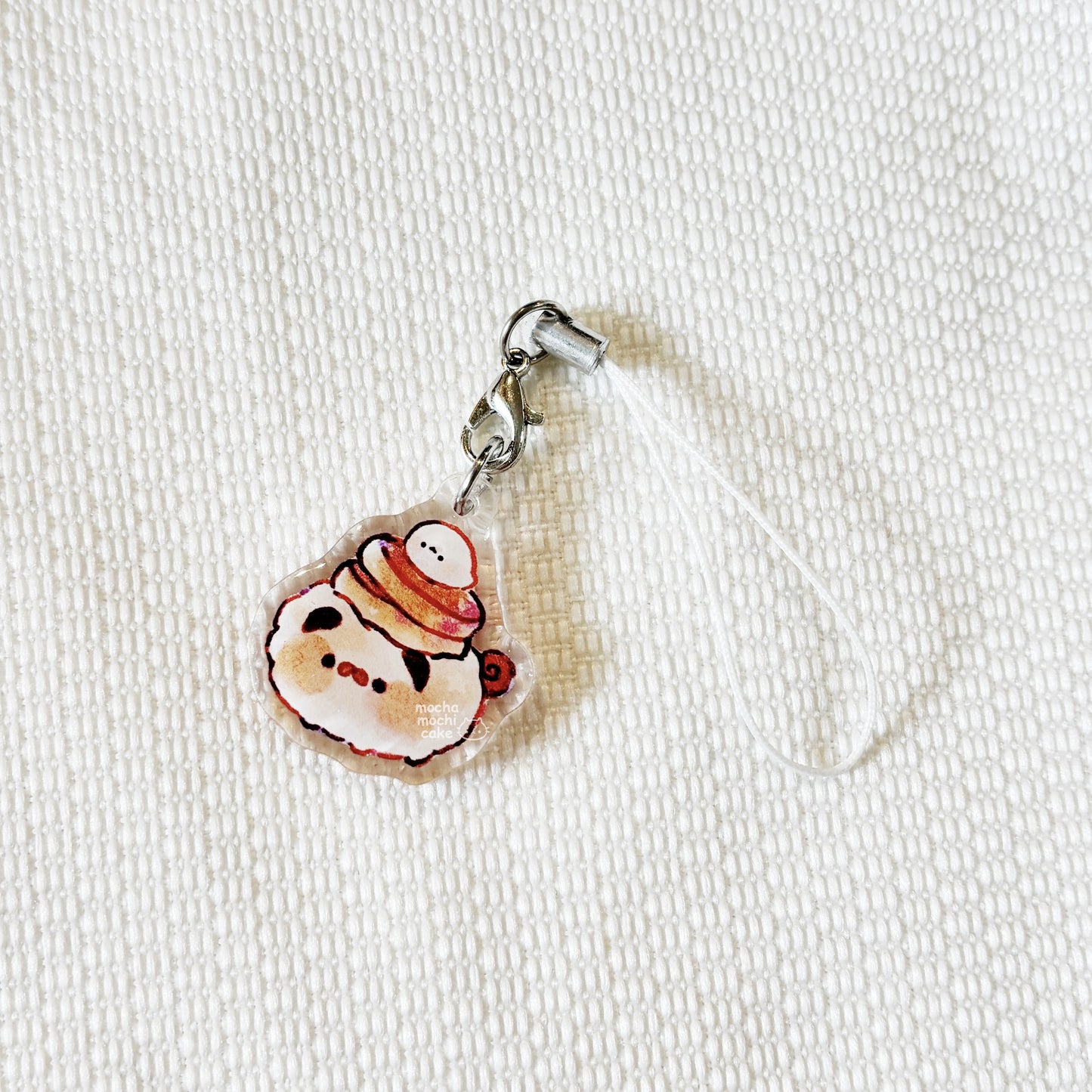Pug Pancake Phone Charm
