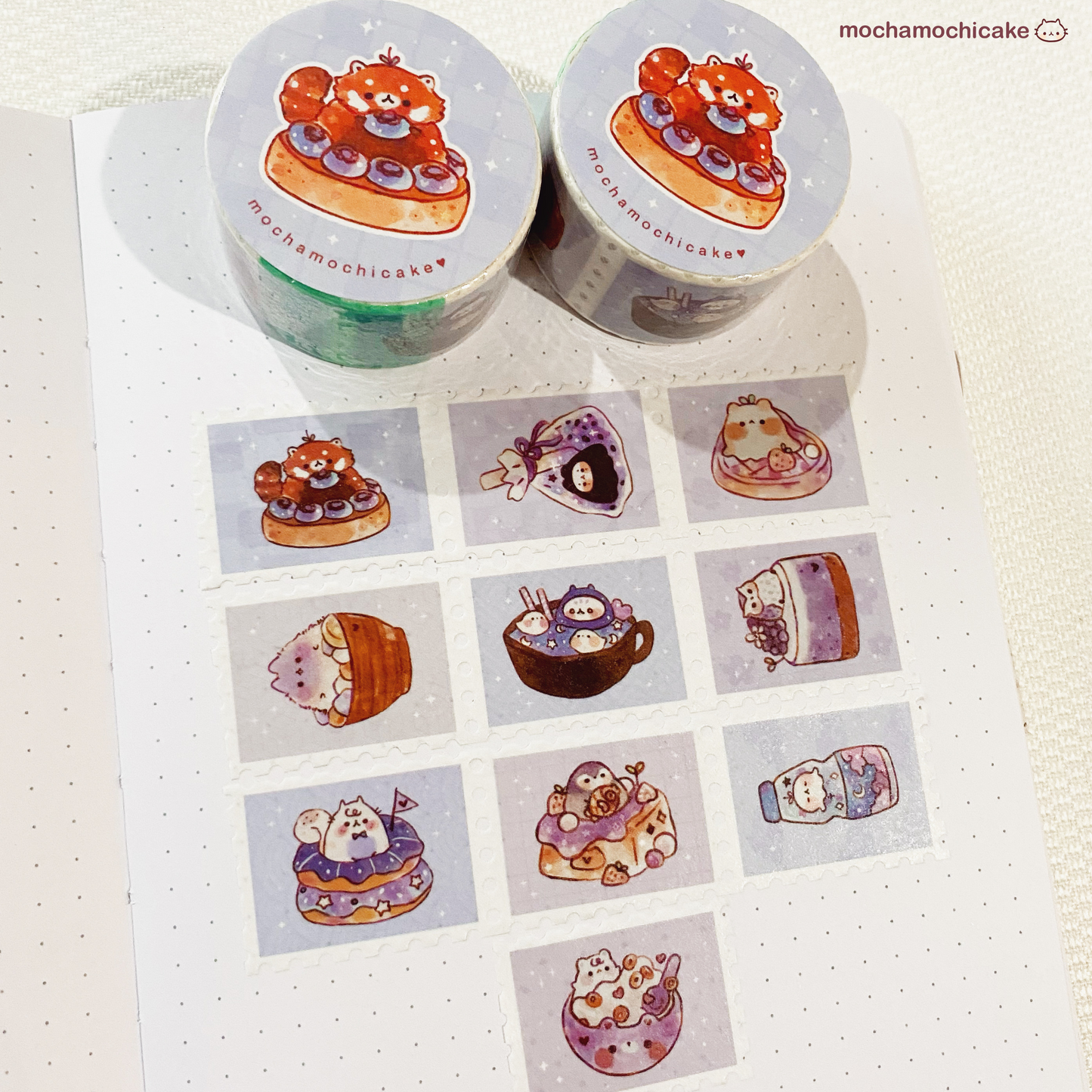 Purple Foodies Stamp Washi Tape
