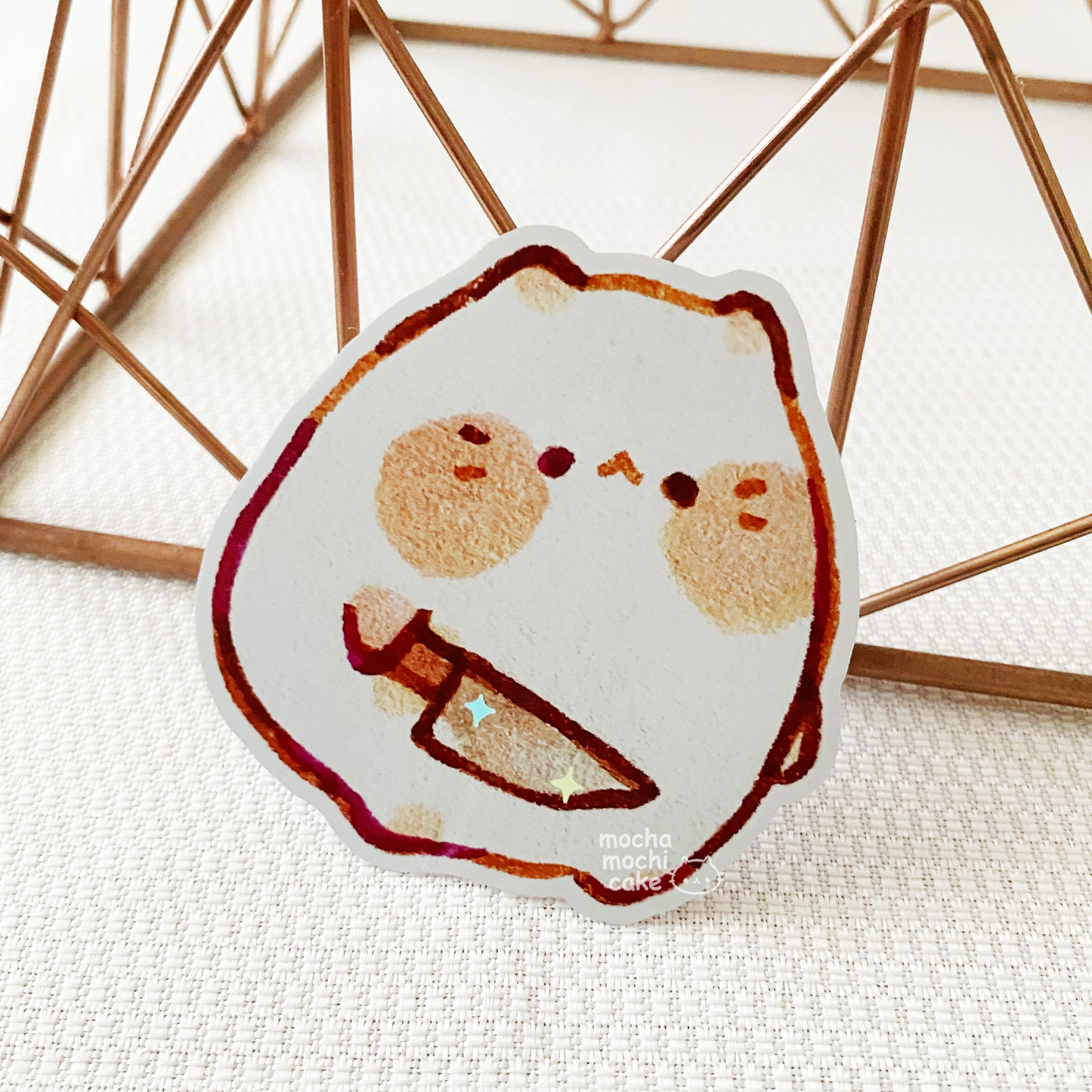 Stabby Kitty Vinyl Sticker