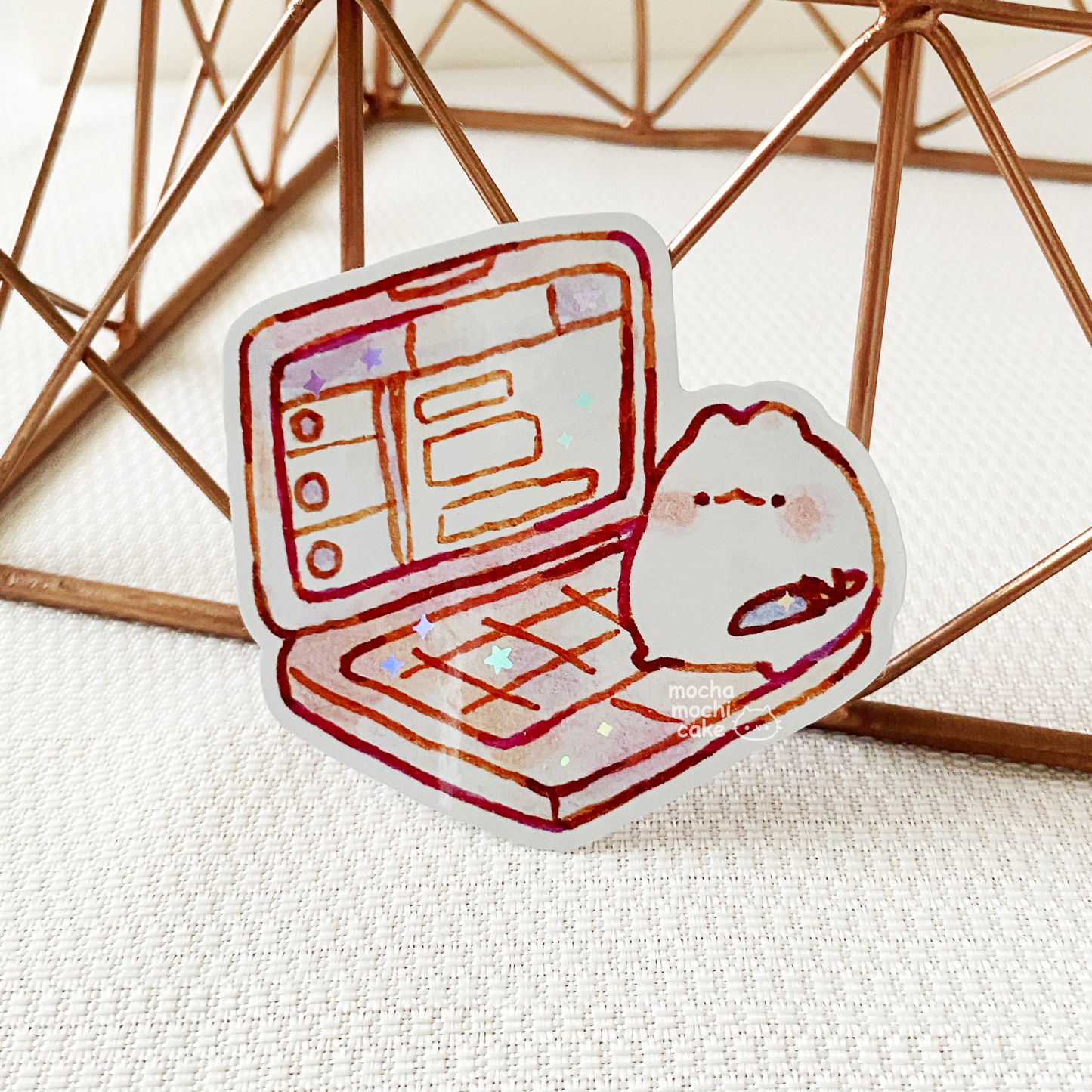 Stabby Work Kitty Vinyl Sticker