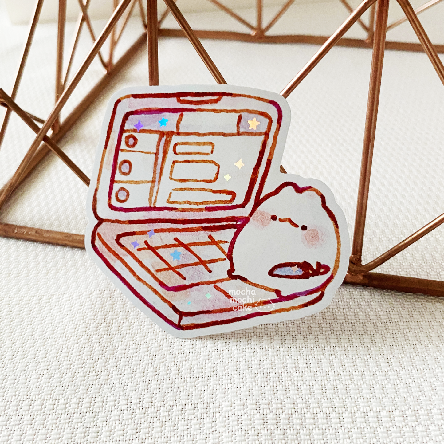 Stabby Work Kitty Vinyl Sticker