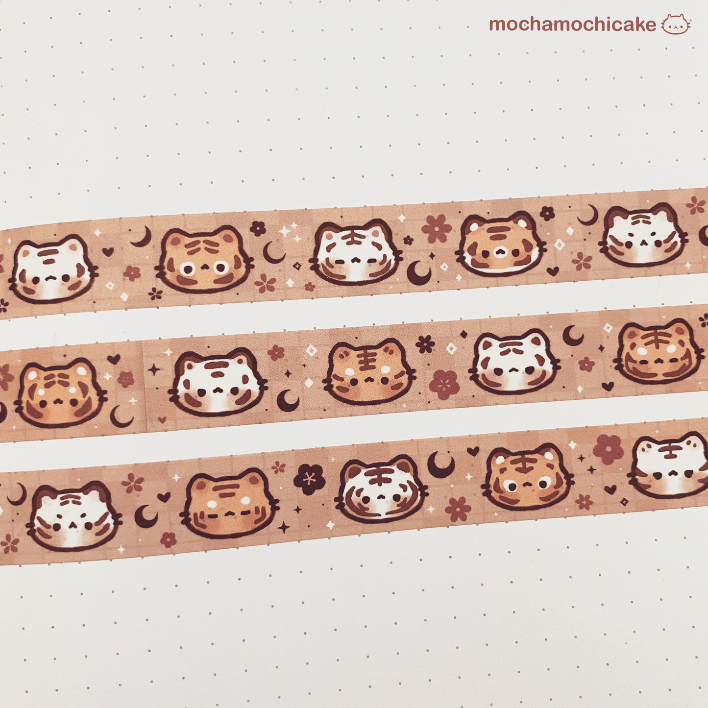 Dreamy Flower Tigers Washi Tape