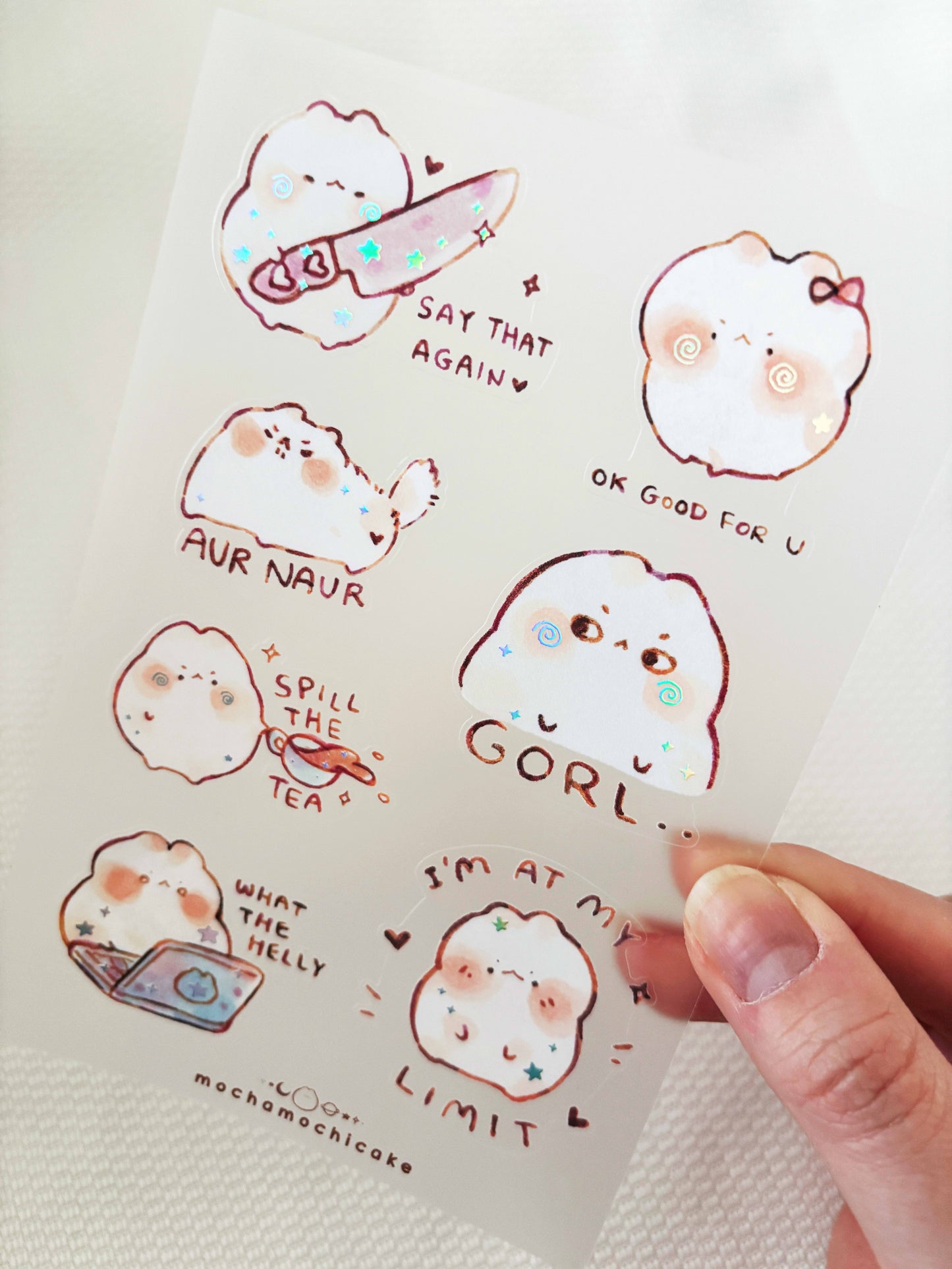 Big Mood Kitties Clear Matte Sticker Sheet