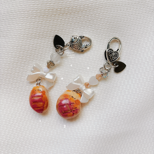 Mochi Bread Polymer Clay Keychain