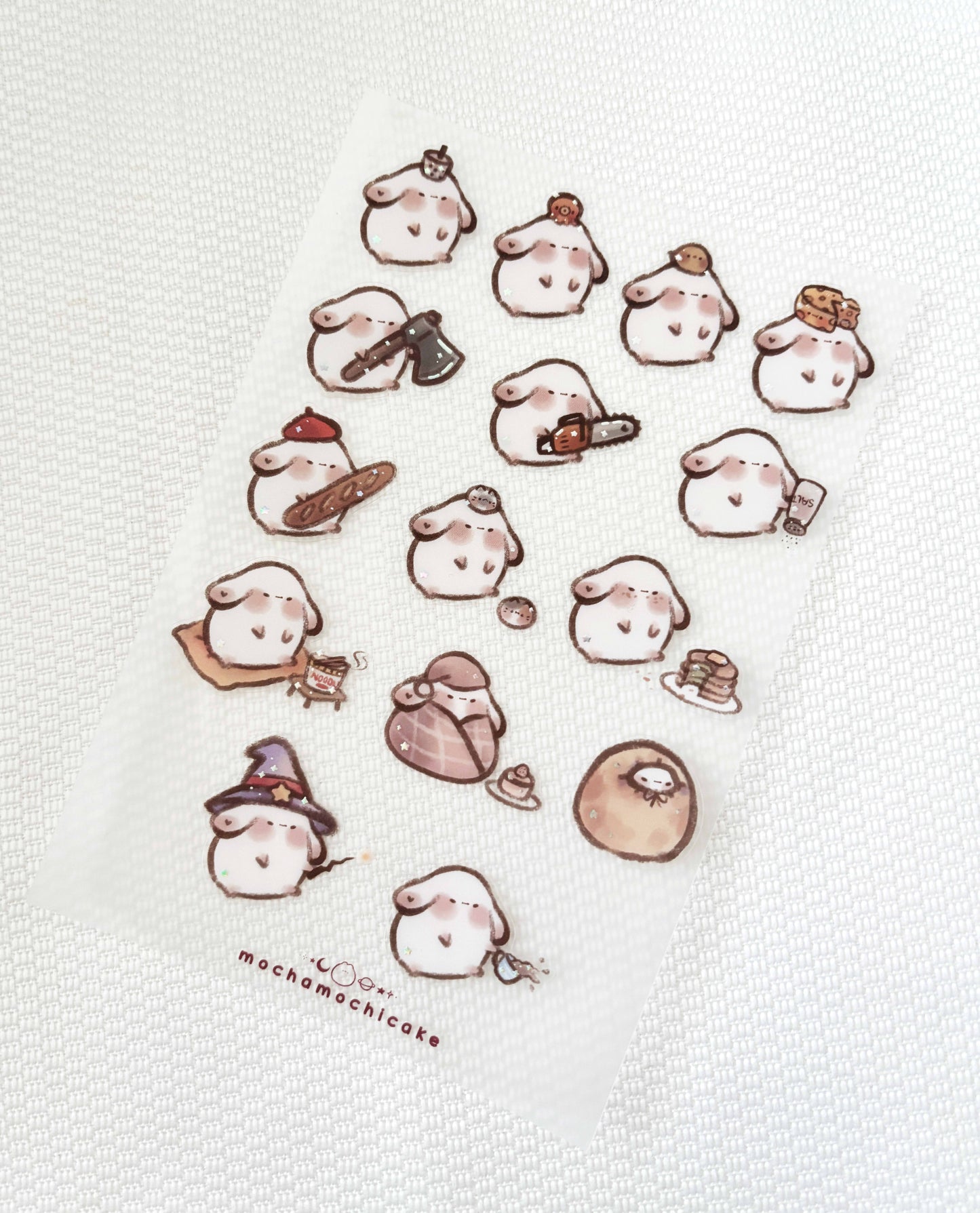 Chonky Bunnies Clear Matte Sticker Sheet
